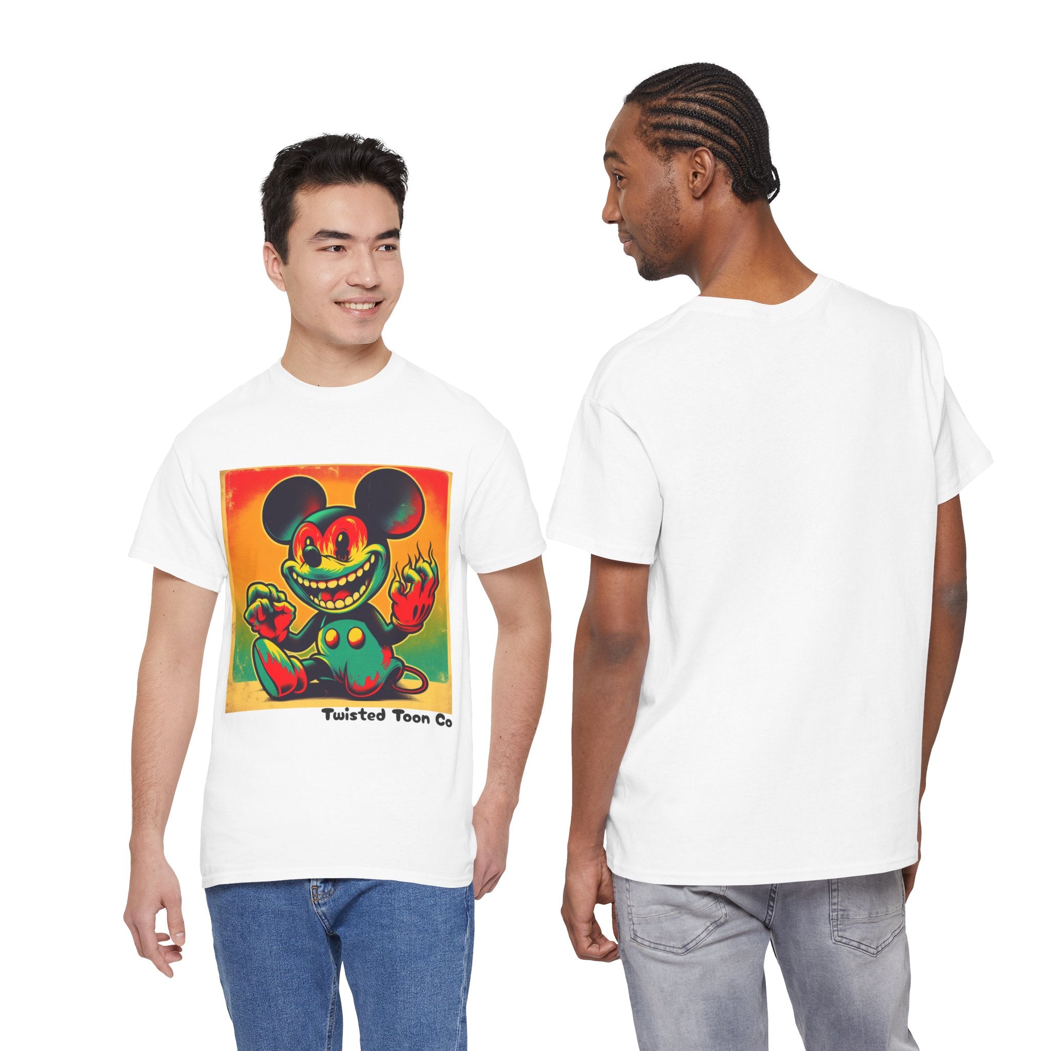 Creepy Retro Cartoon Mouse Tee — Vintage Horror Graphic T-Shirt