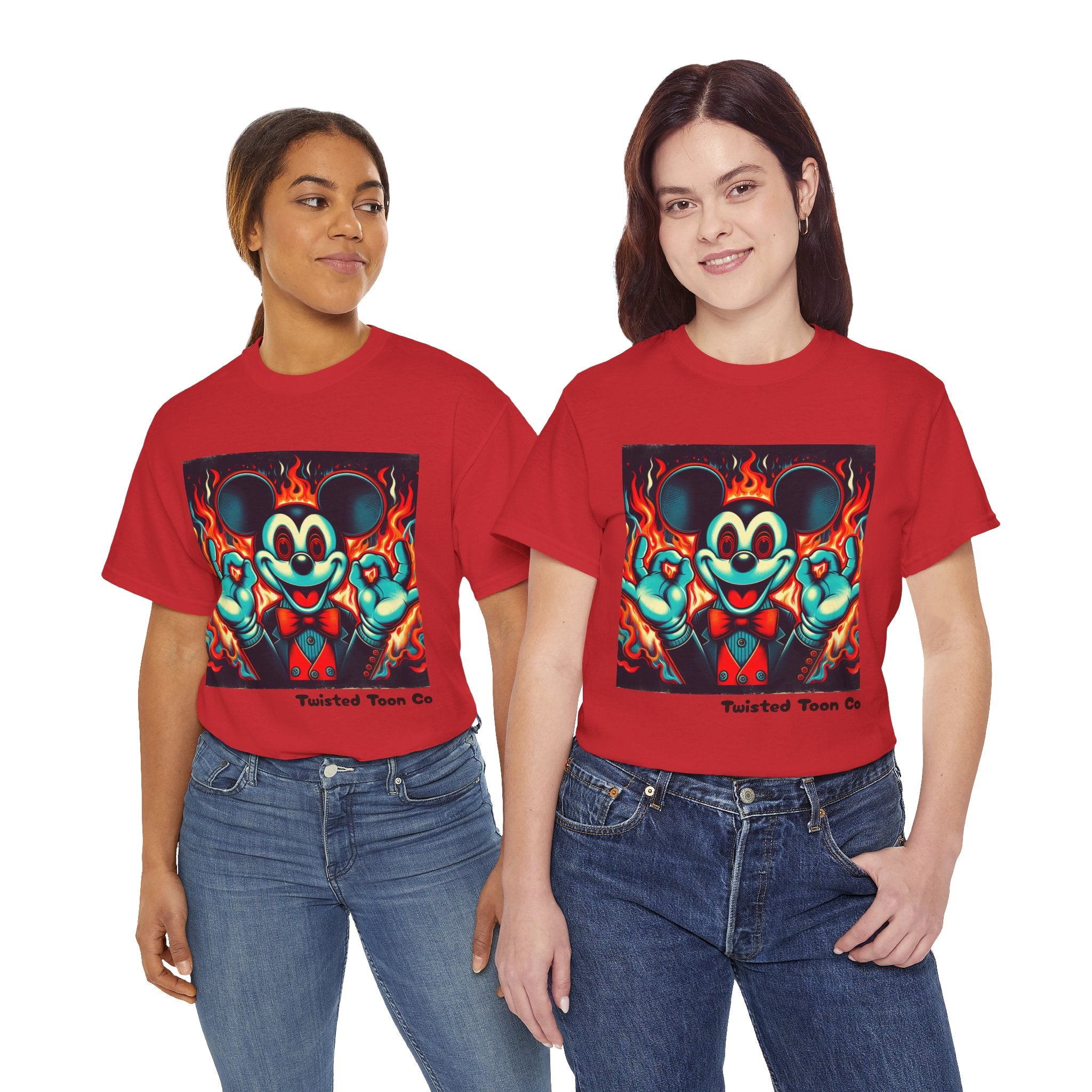 Vintage Cartoon Demon Mouse T-Shirt — Retro Horror Graphic Tee