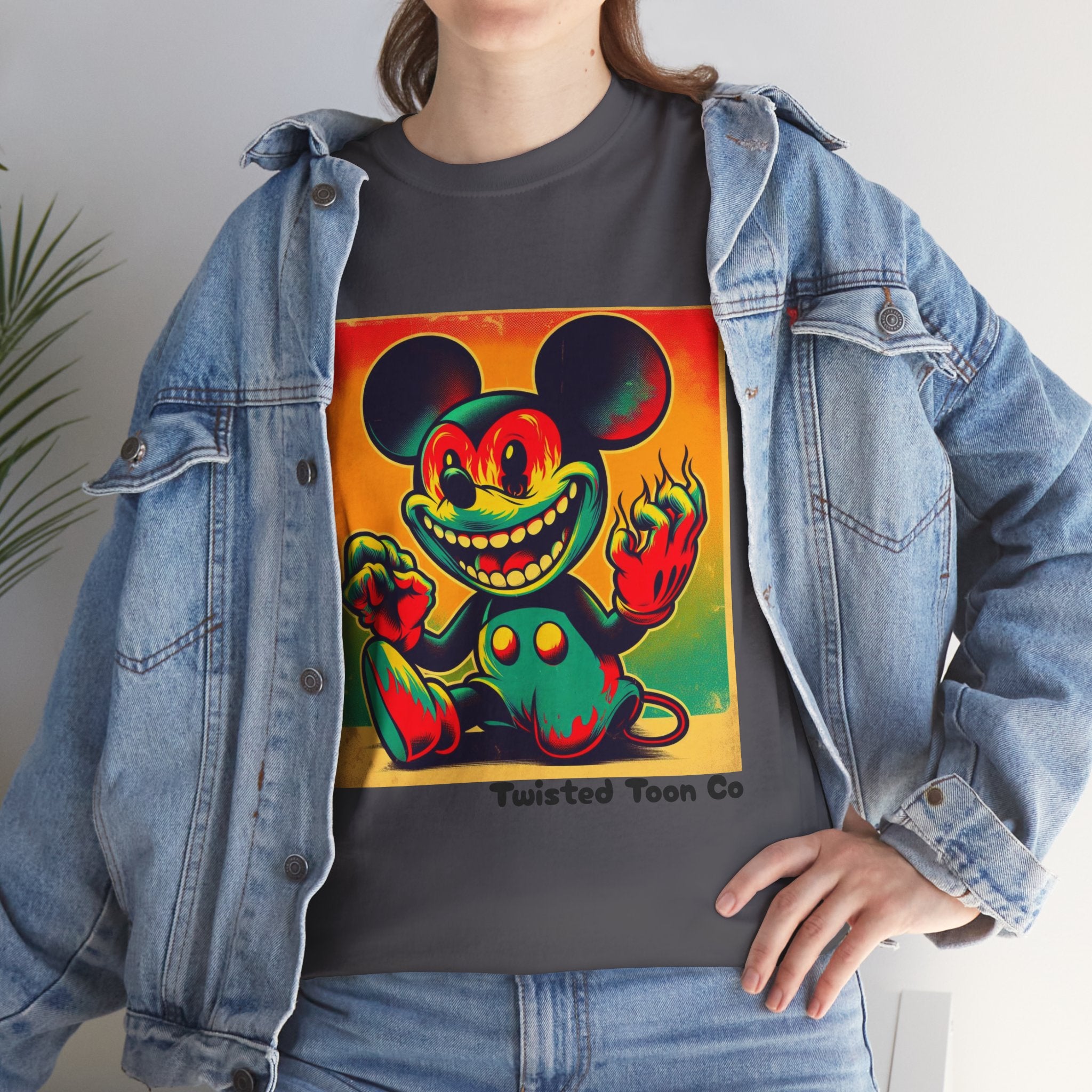 Creepy Retro Cartoon Mouse Tee — Vintage Horror Graphic T-Shirt