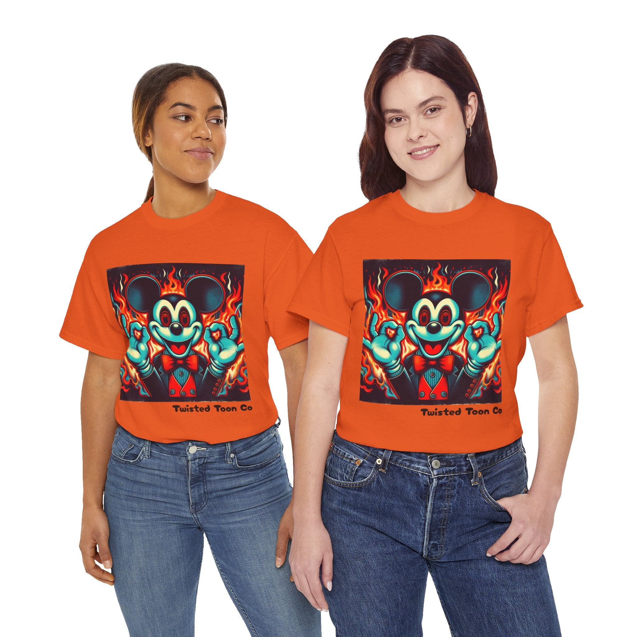 Vintage Cartoon Demon Mouse T-Shirt — Retro Horror Graphic Tee