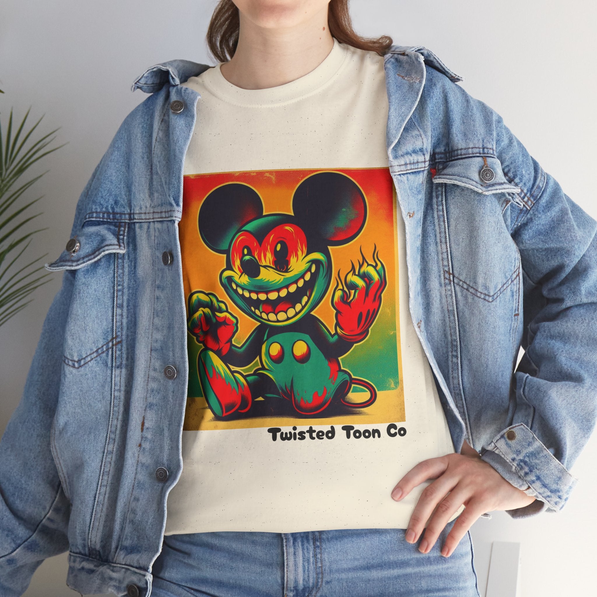 Creepy Retro Cartoon Mouse Tee — Vintage Horror Graphic T-Shirt