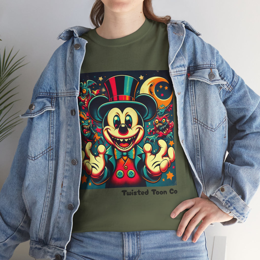 Graphic Tee — Retro Circus Mouse Night Magic T-Shirt