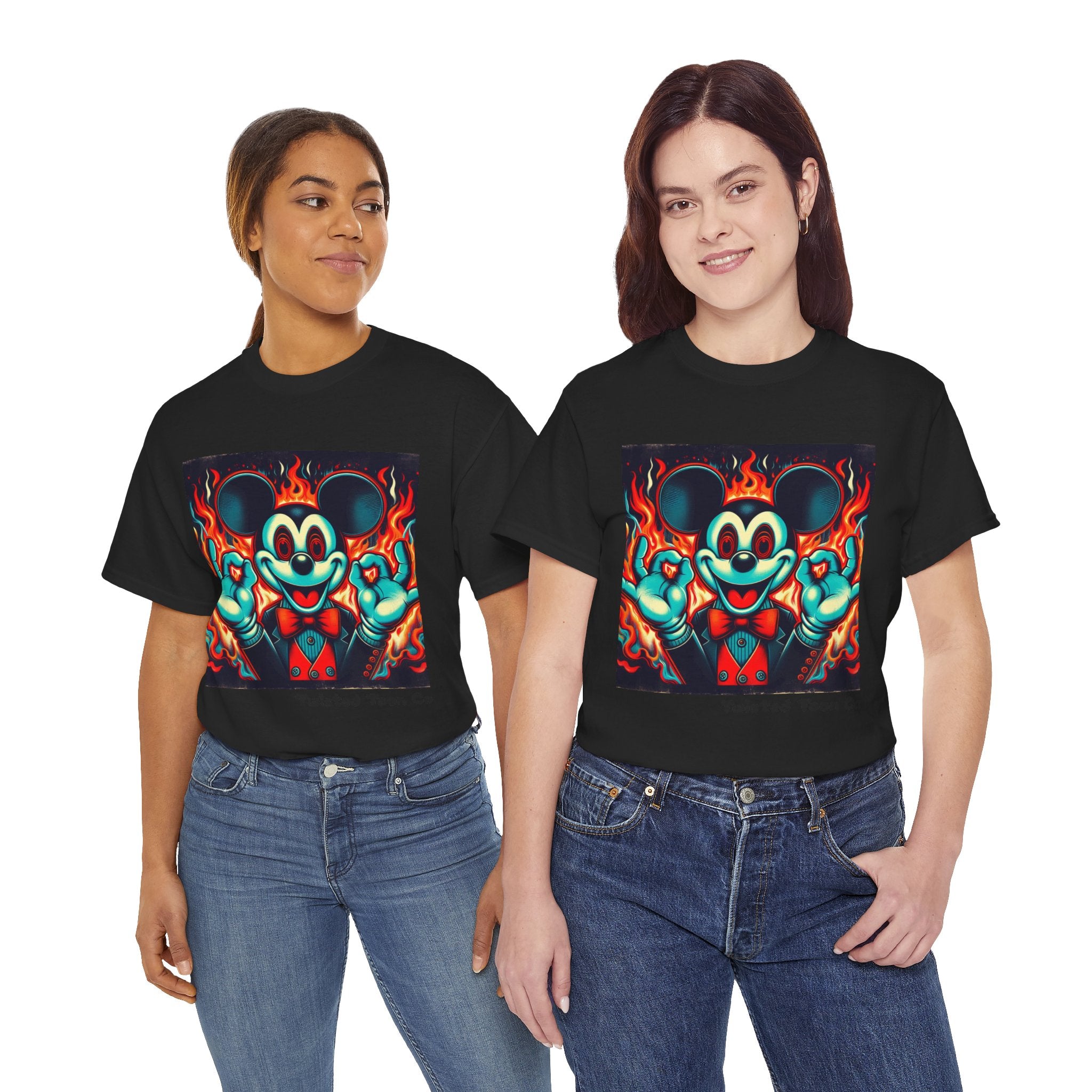 Vintage Cartoon Demon Mouse T-Shirt — Retro Horror Graphic Tee