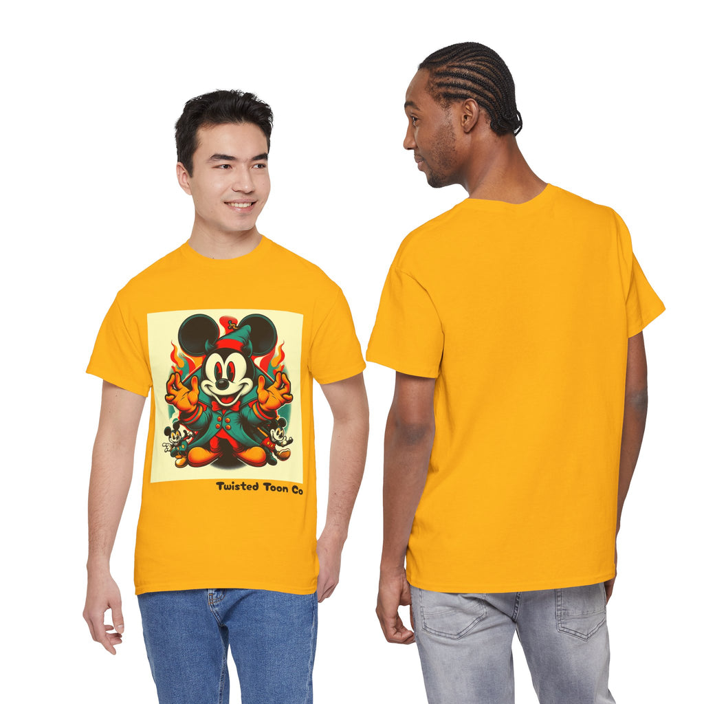 Vintage Cartoon Mouse Flame T-Shirt
