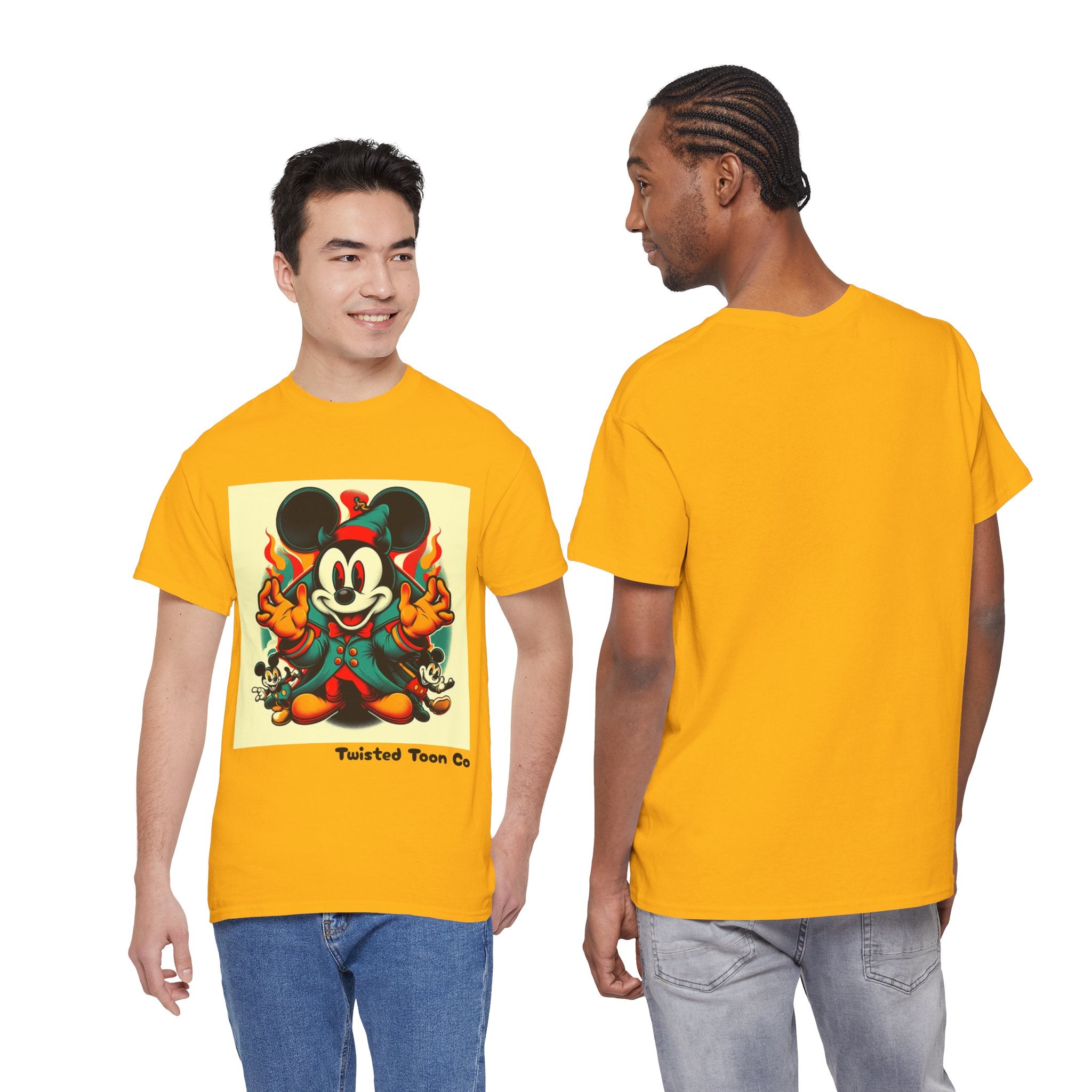 Vintage Cartoon Mouse Flame T-Shirt