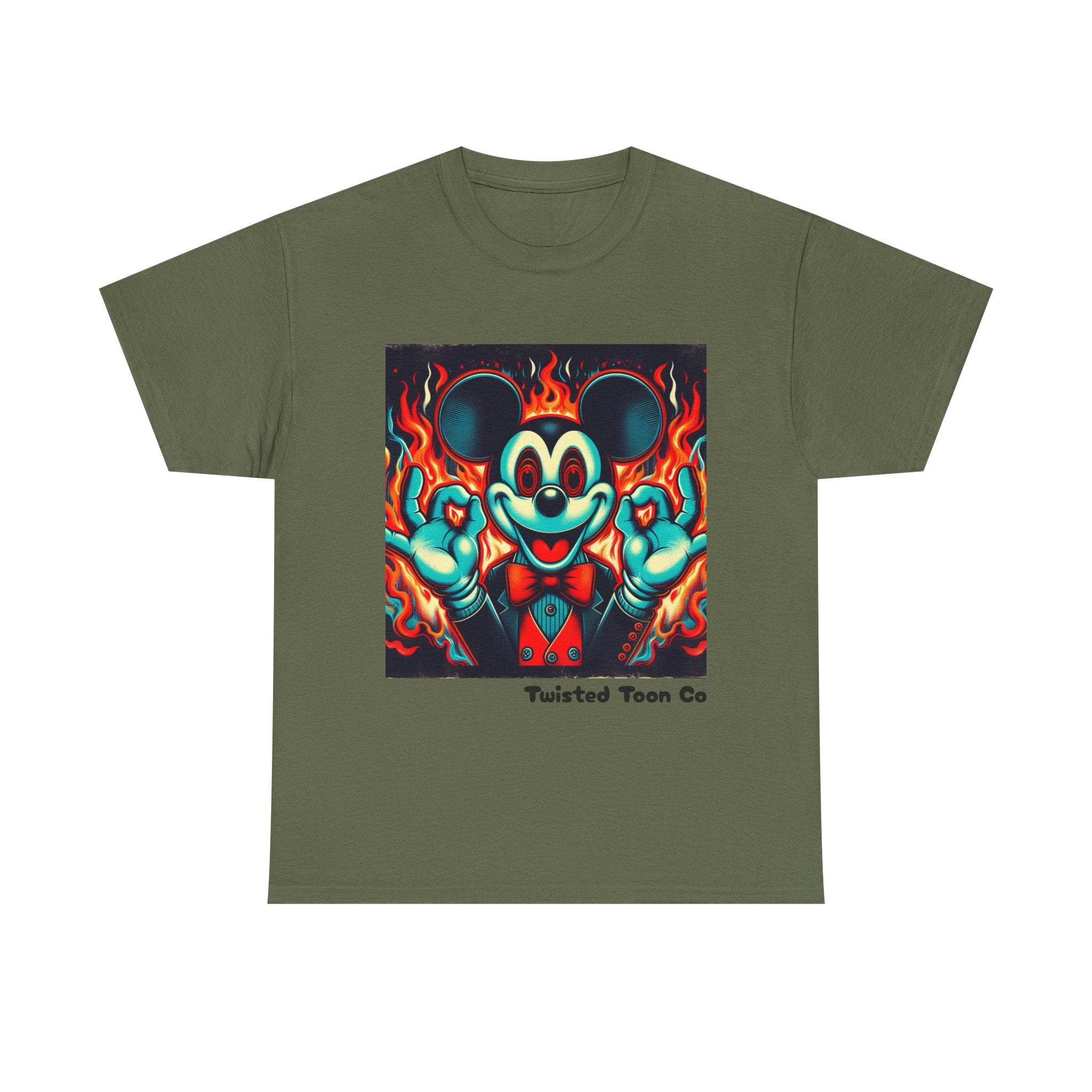 Vintage Cartoon Demon Mouse T-Shirt — Retro Horror Graphic Tee