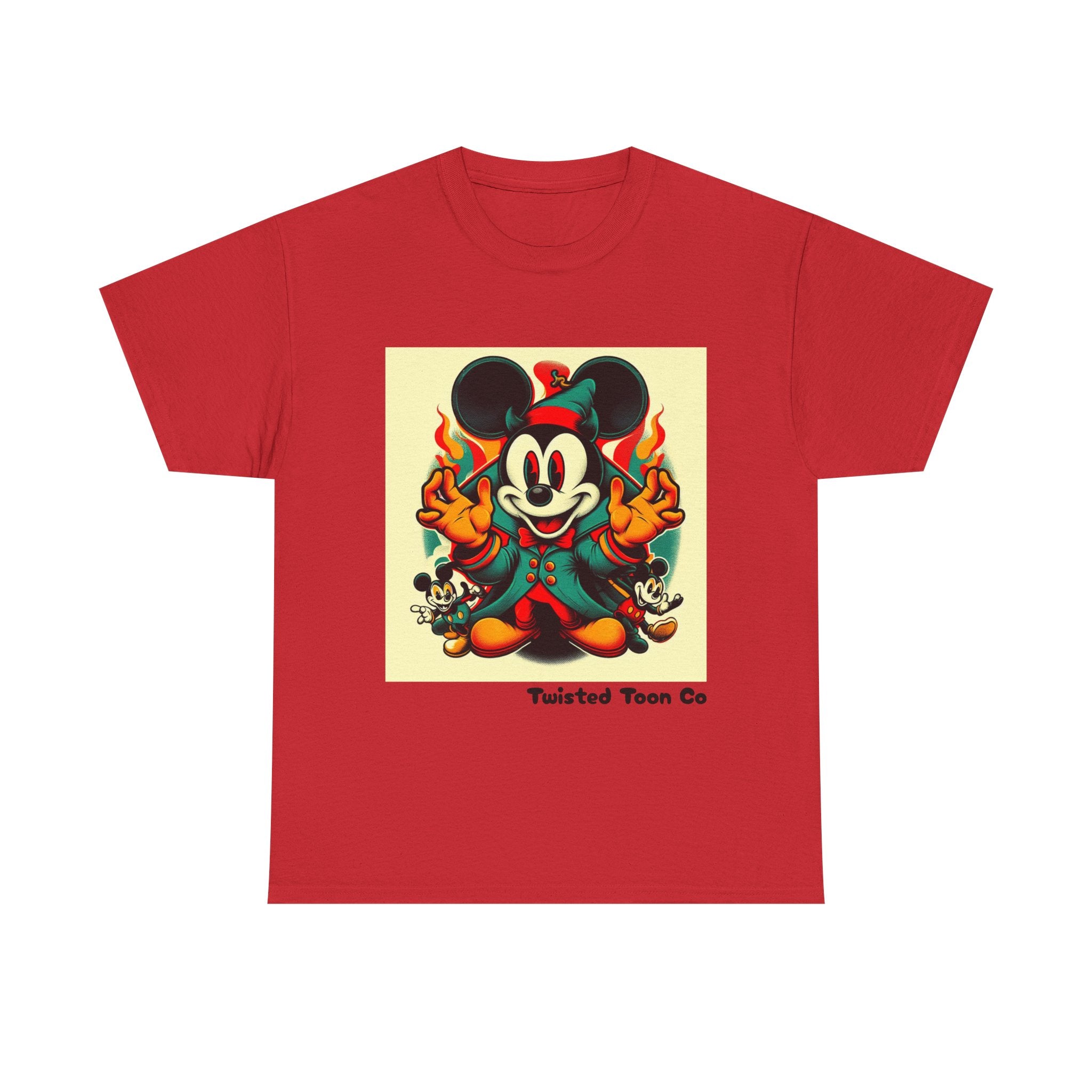 Vintage Cartoon Mouse Flame T-Shirt