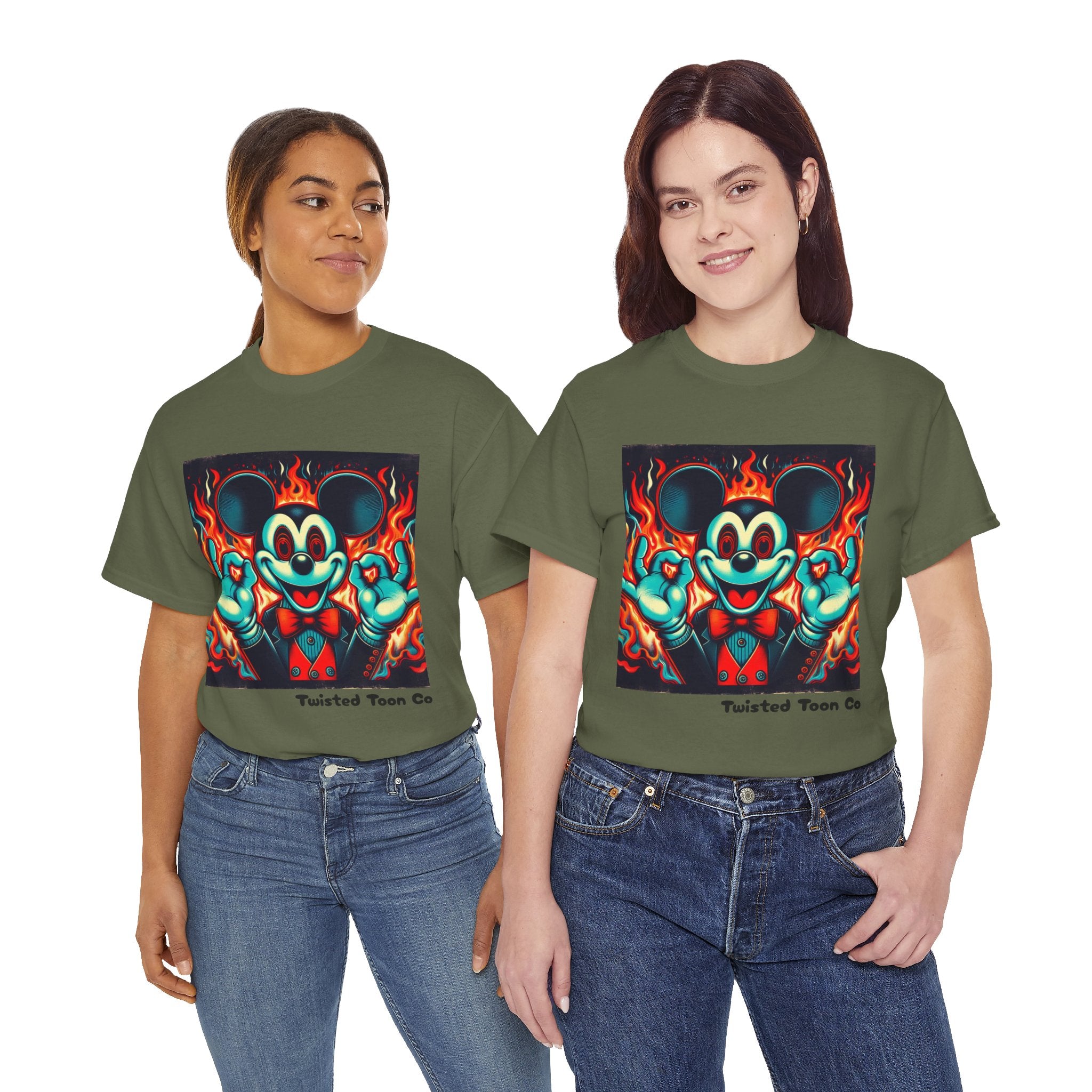 Vintage Cartoon Demon Mouse T-Shirt — Retro Horror Graphic Tee