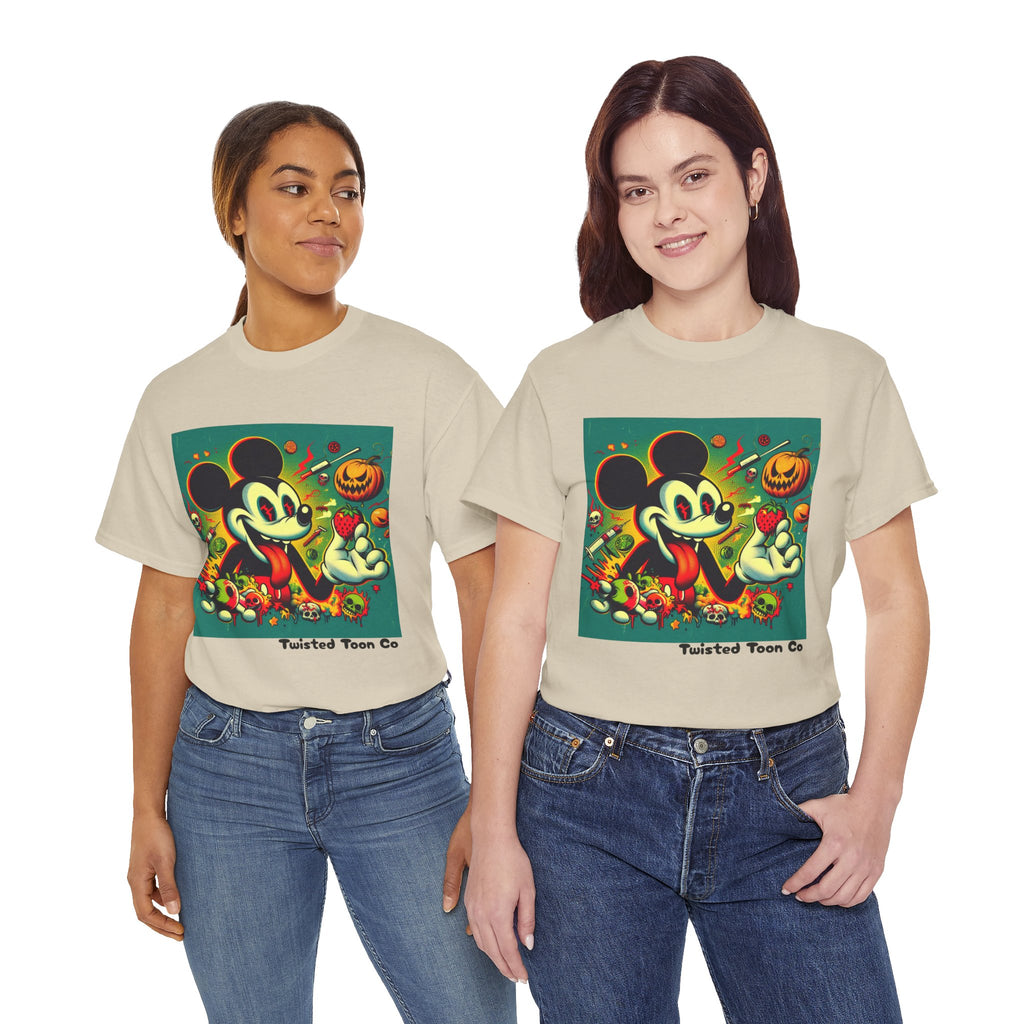 Vintage Cartoon Halloween Tee — Spooky Retro Mouse Graphic