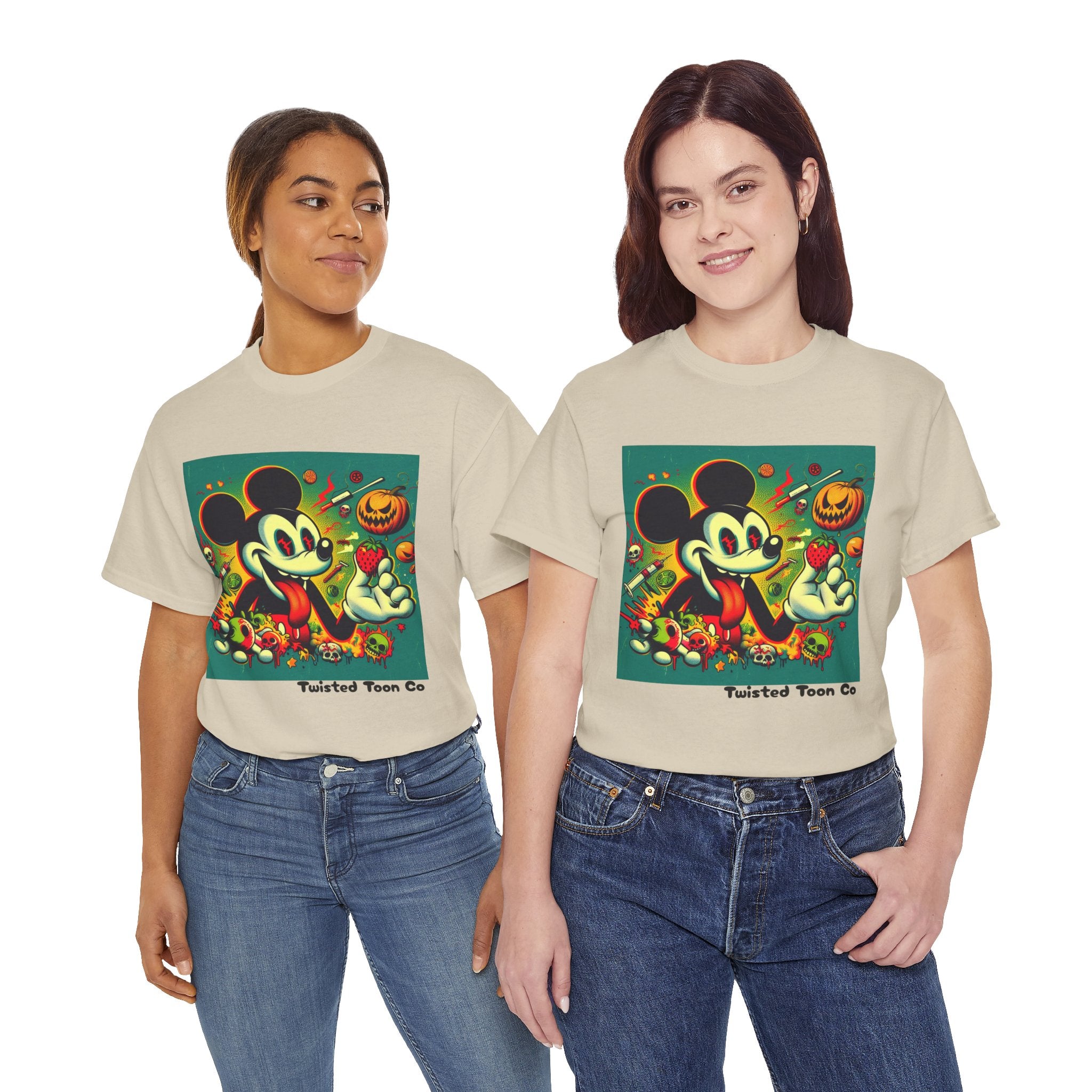 Vintage Cartoon Halloween Tee — Spooky Retro Mouse Graphic