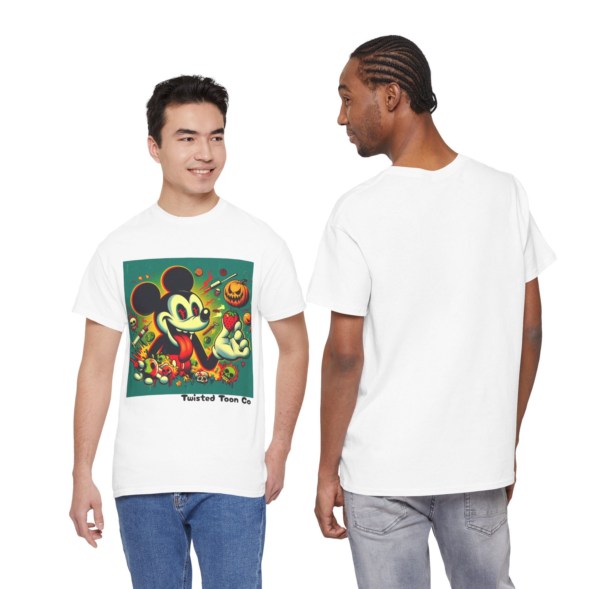 Vintage Cartoon Halloween Tee — Spooky Retro Mouse Graphic