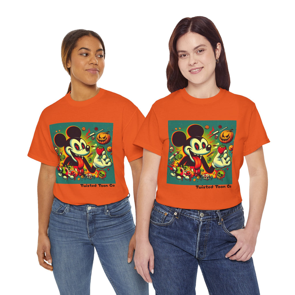 Vintage Cartoon Halloween Tee — Spooky Retro Mouse Graphic
