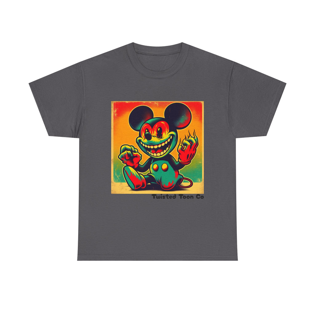 Creepy Retro Cartoon Mouse Tee — Vintage Horror Graphic T-Shirt
