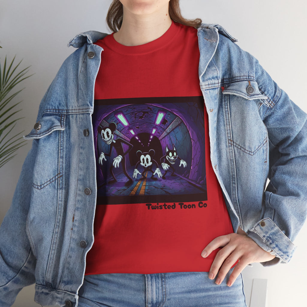 Retro Cartoon Horror T‑Shirt — 'Twisted Toon Co' Spooky Vintage Character Tee