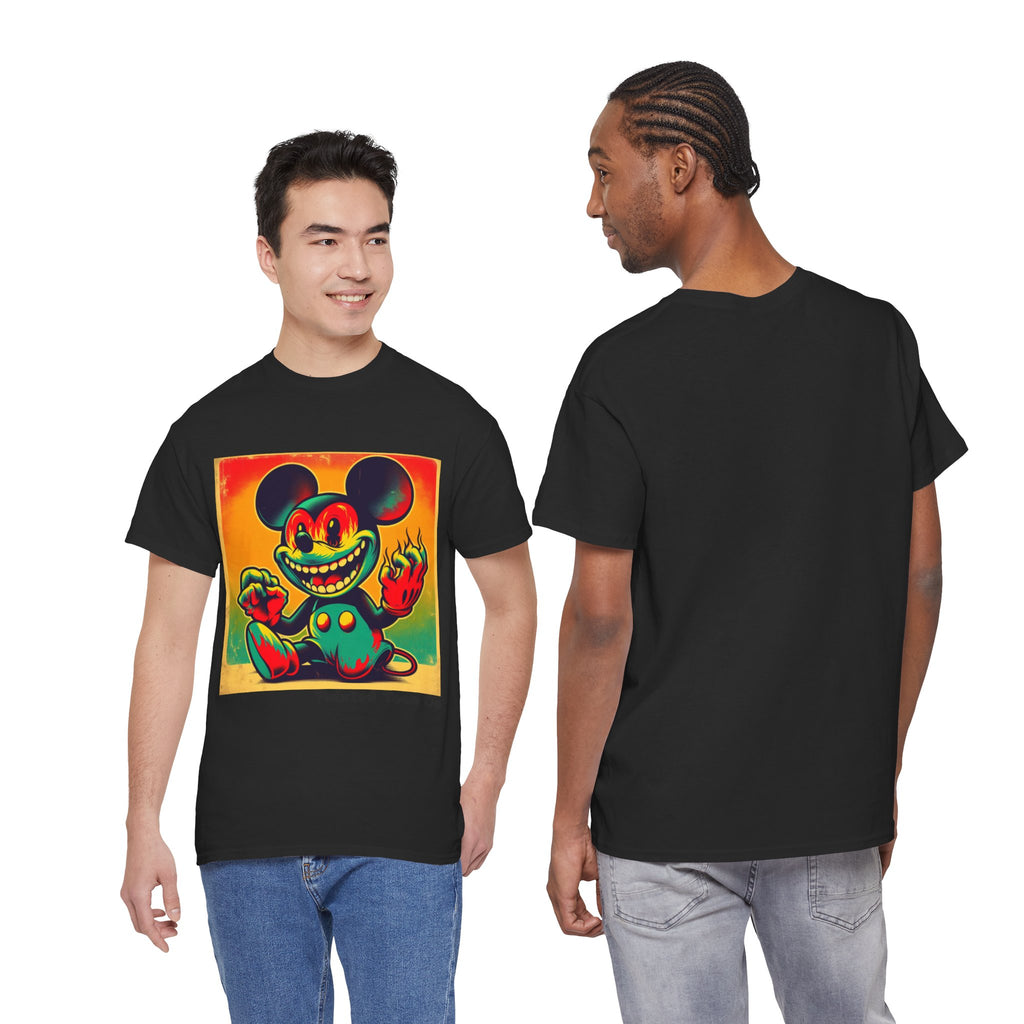 Creepy Retro Cartoon Mouse Tee — Vintage Horror Graphic T-Shirt