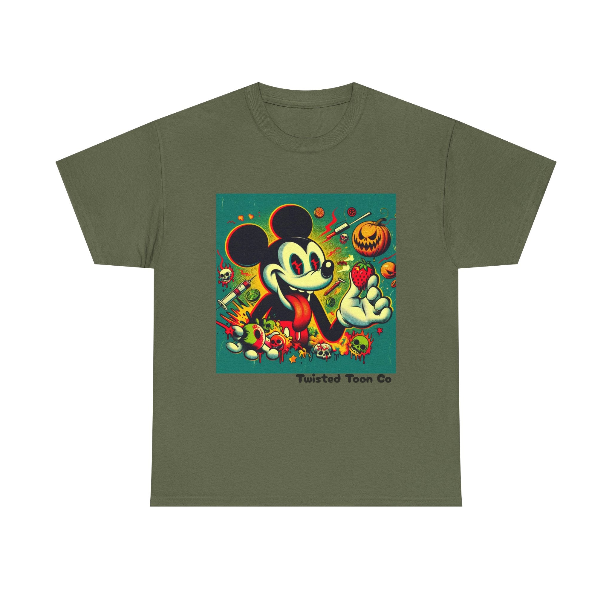 Vintage Cartoon Halloween Tee — Spooky Retro Mouse Graphic