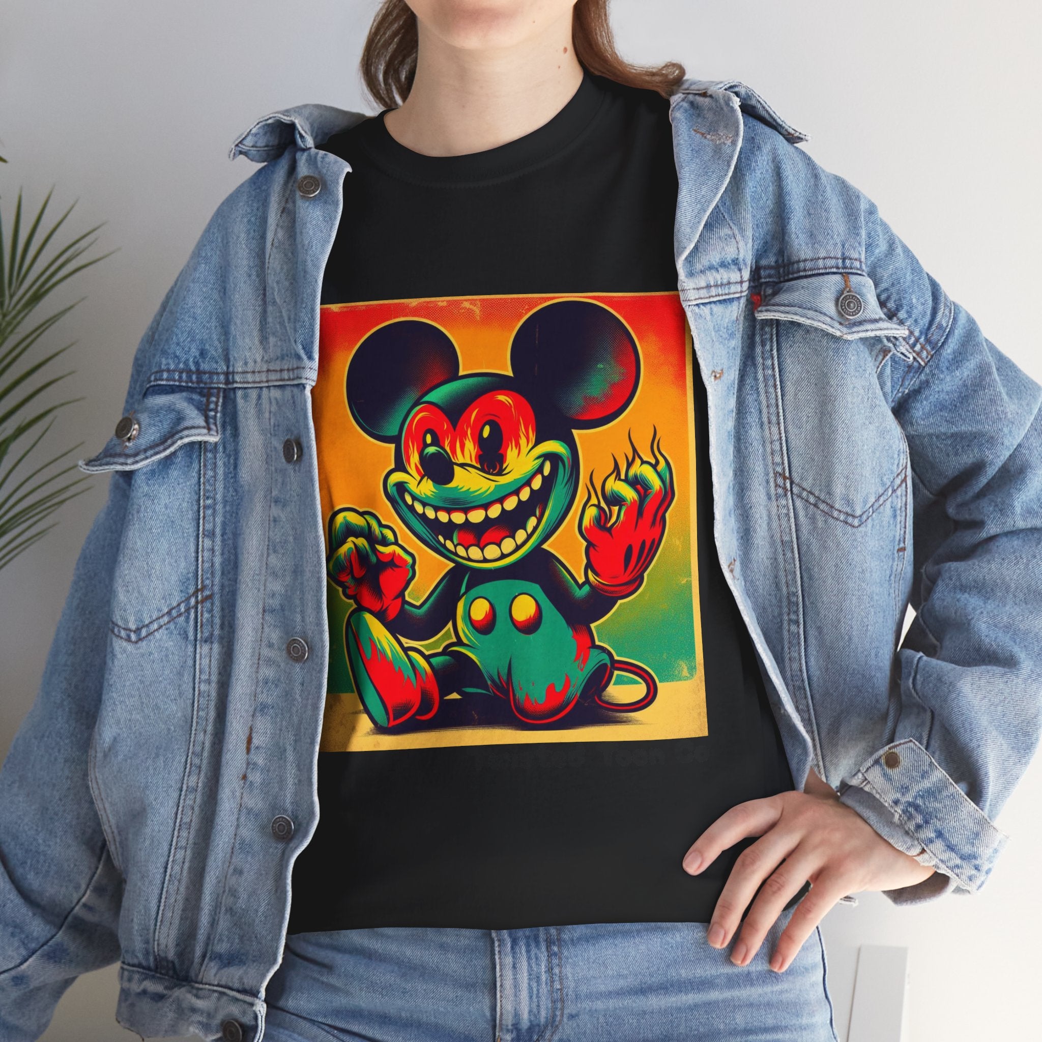 Creepy Retro Cartoon Mouse Tee — Vintage Horror Graphic T-Shirt