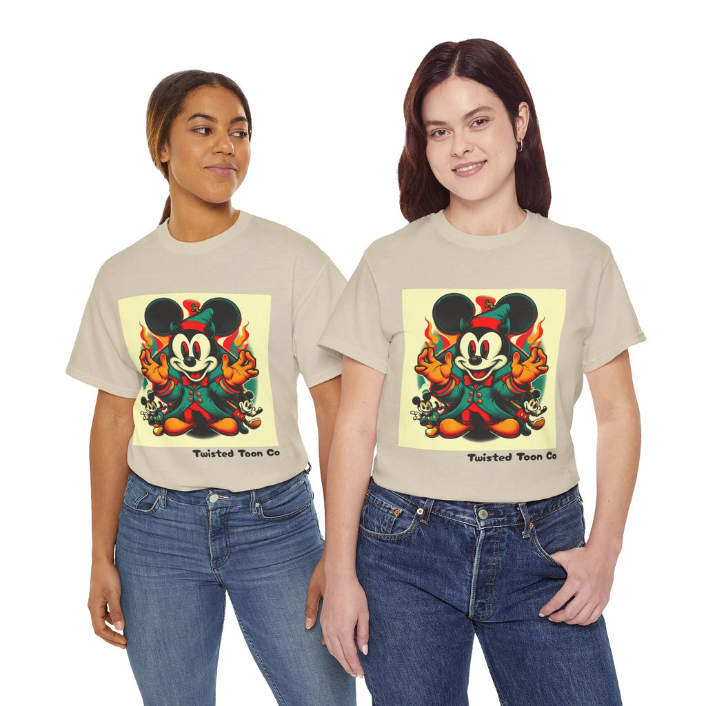 Vintage Cartoon Mouse Flame T-Shirt