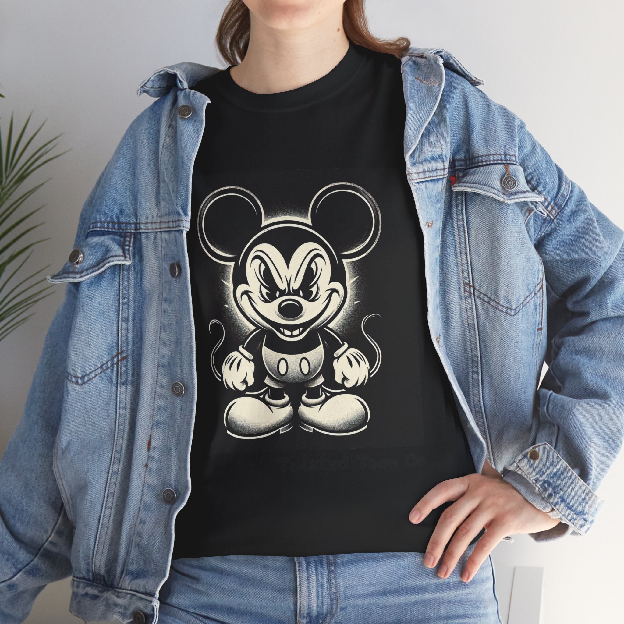 Vintage Cartoon Mouse T-Shirt — Retro Creepy Character Graphic Tee