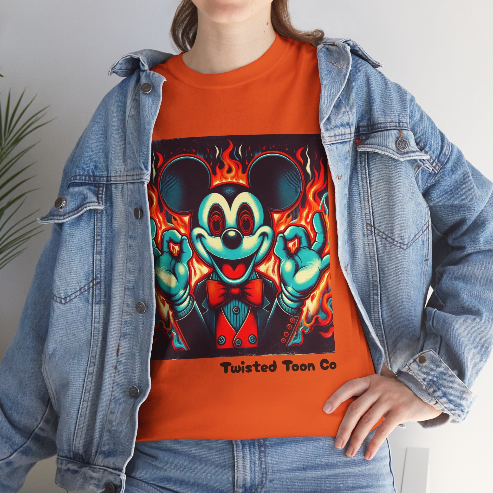 Vintage Cartoon Demon Mouse T-Shirt — Retro Horror Graphic Tee