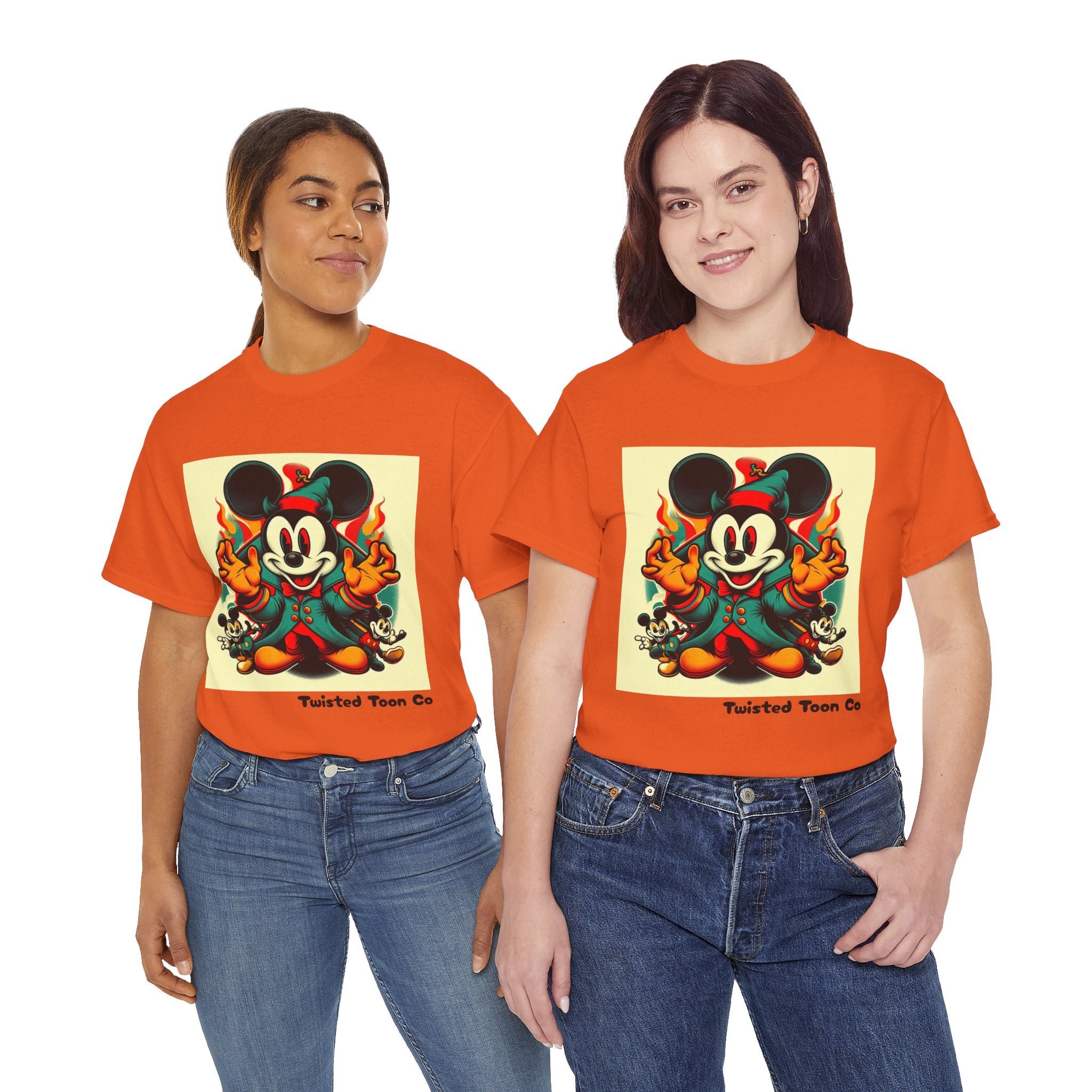 Vintage Cartoon Mouse Flame T-Shirt