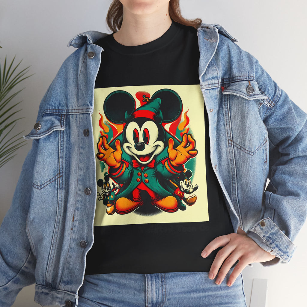 Vintage Cartoon Mouse Flame T-Shirt