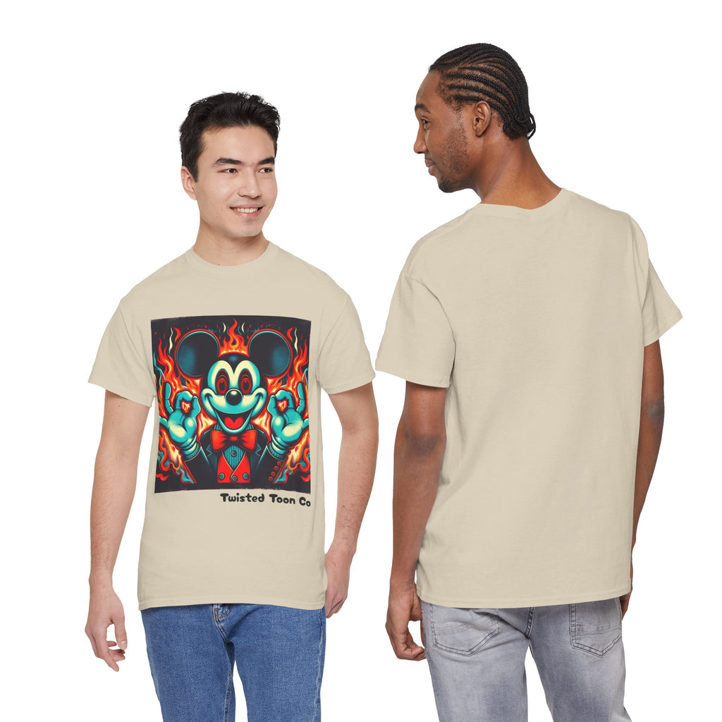 Vintage Cartoon Demon Mouse T-Shirt — Retro Horror Graphic Tee