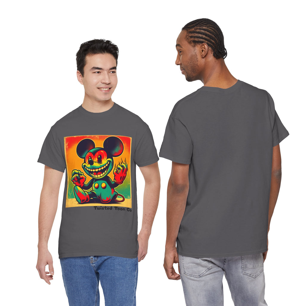 Creepy Retro Cartoon Mouse Tee — Vintage Horror Graphic T-Shirt