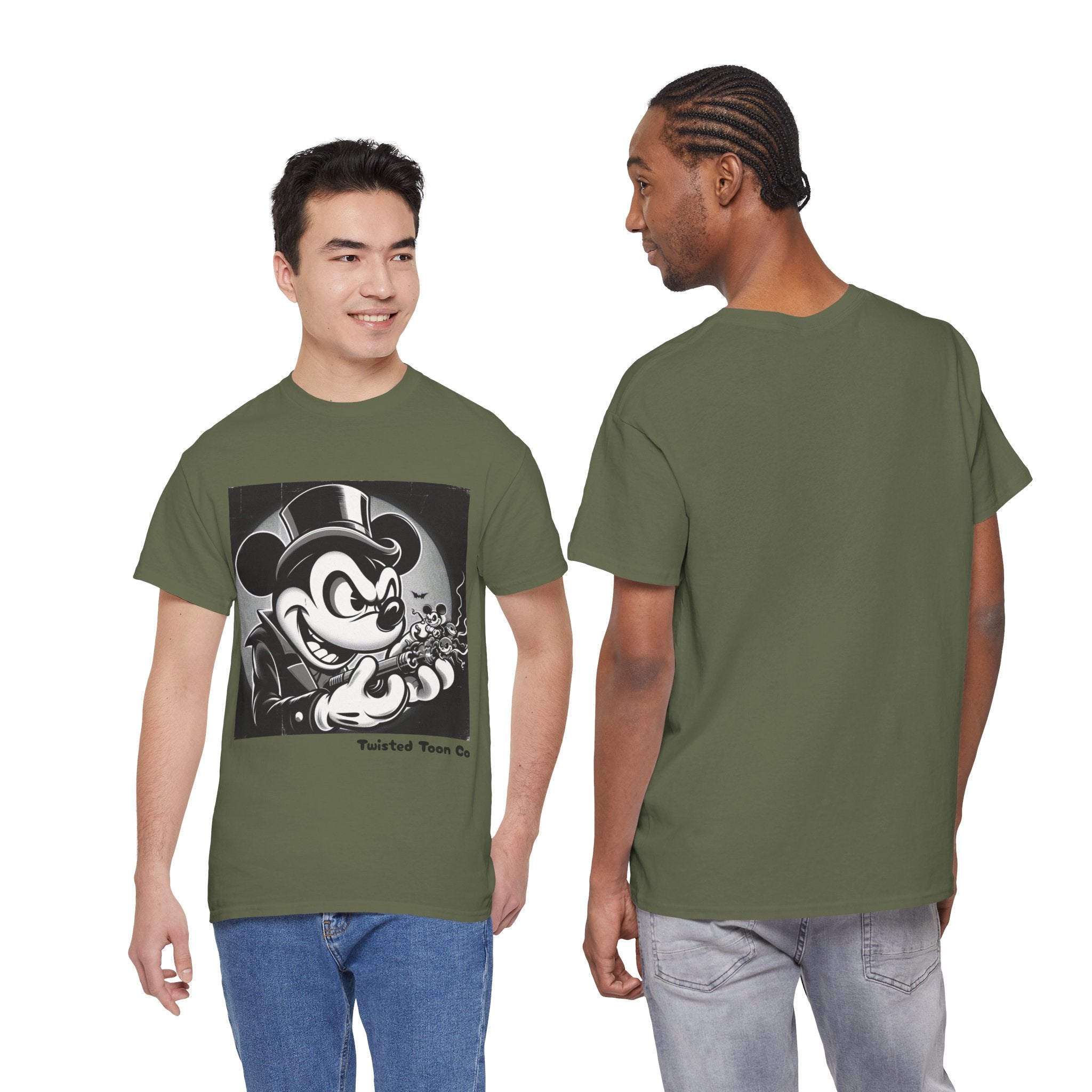 Vintage Mischief Tee — Noir Cartoon Mouse Graphic Shirt