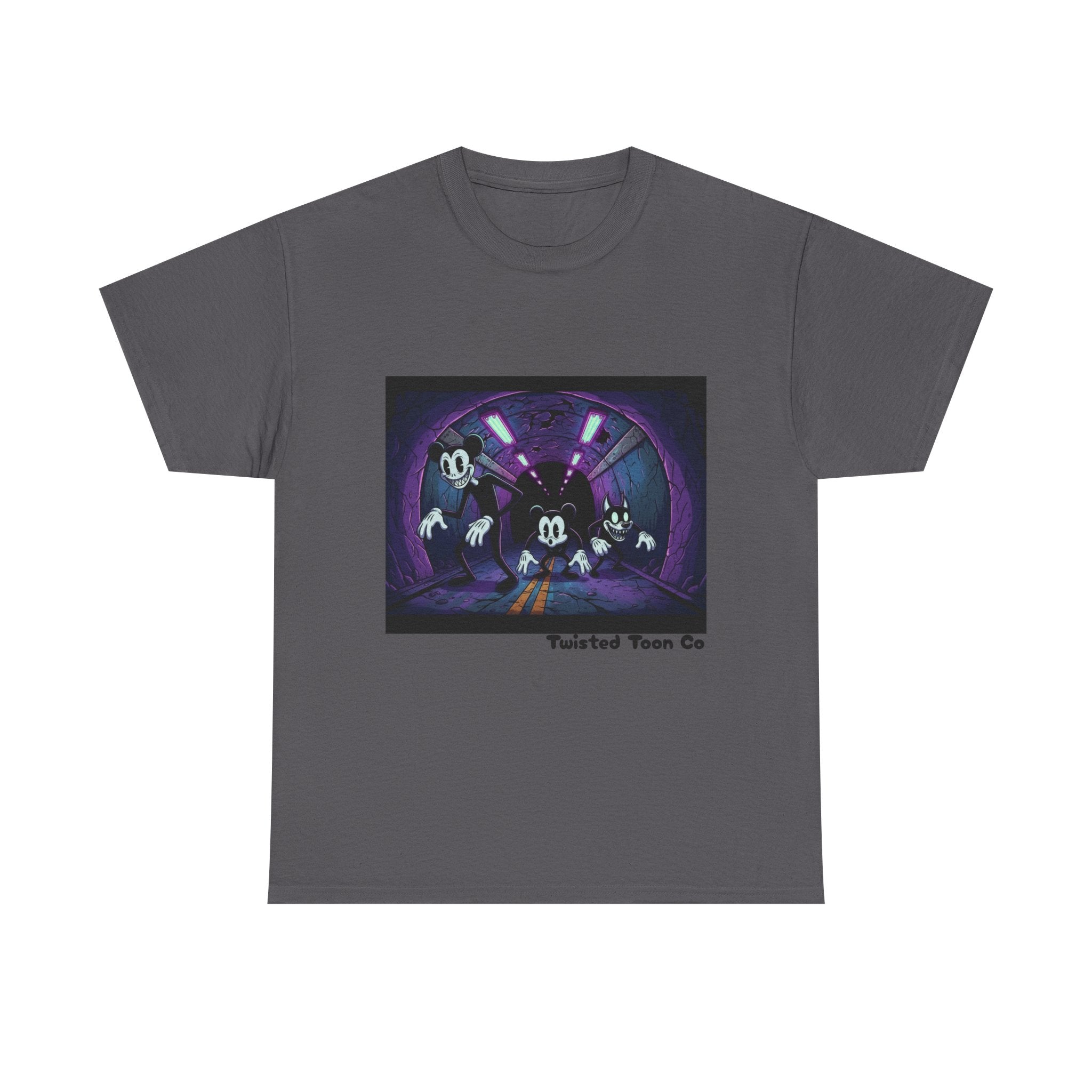 Retro Cartoon Horror T‑Shirt — 'Twisted Toon Co' Spooky Vintage Character Tee