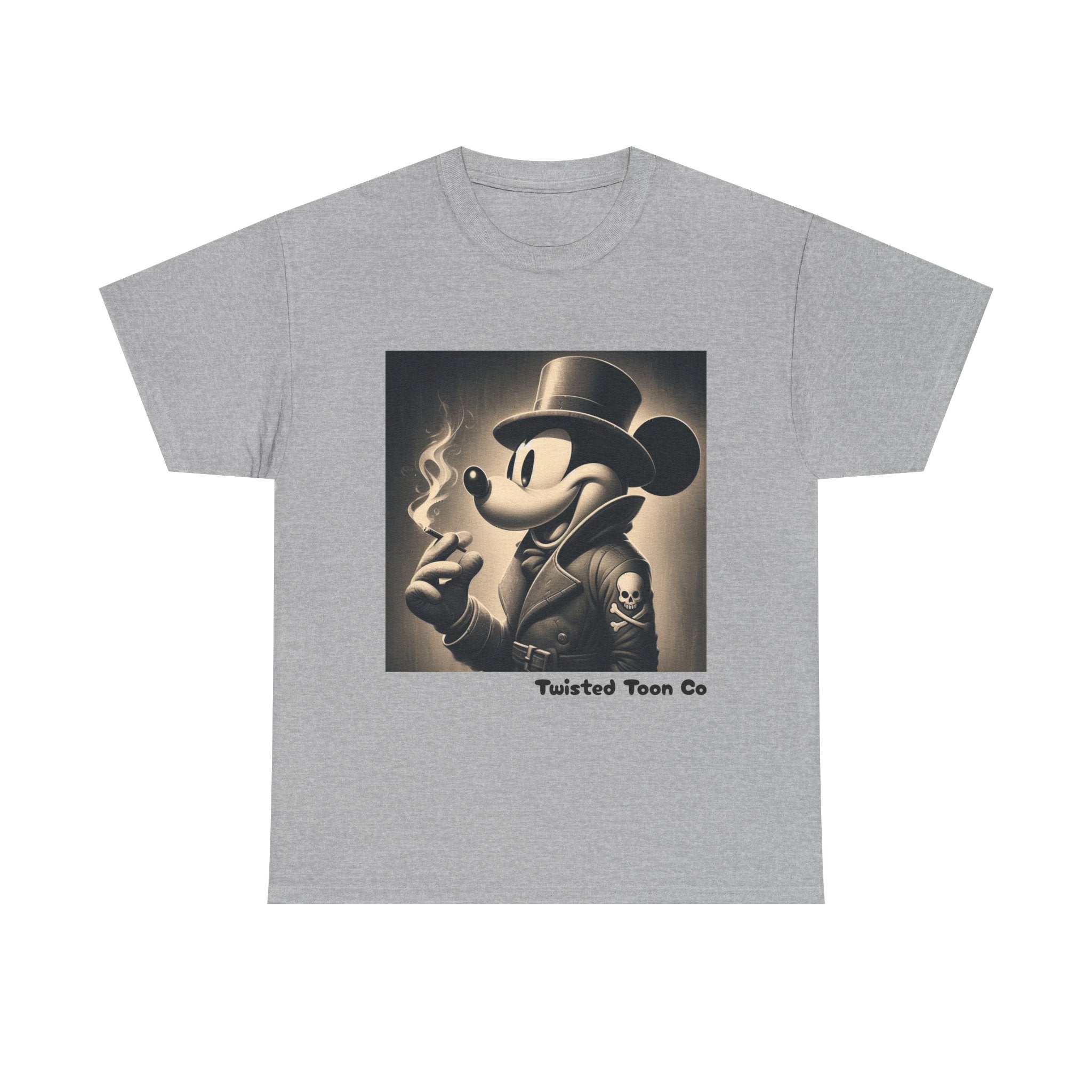 Vintage Noir Mouse Tee - Smoking Gentleman Graphic T-Shirt