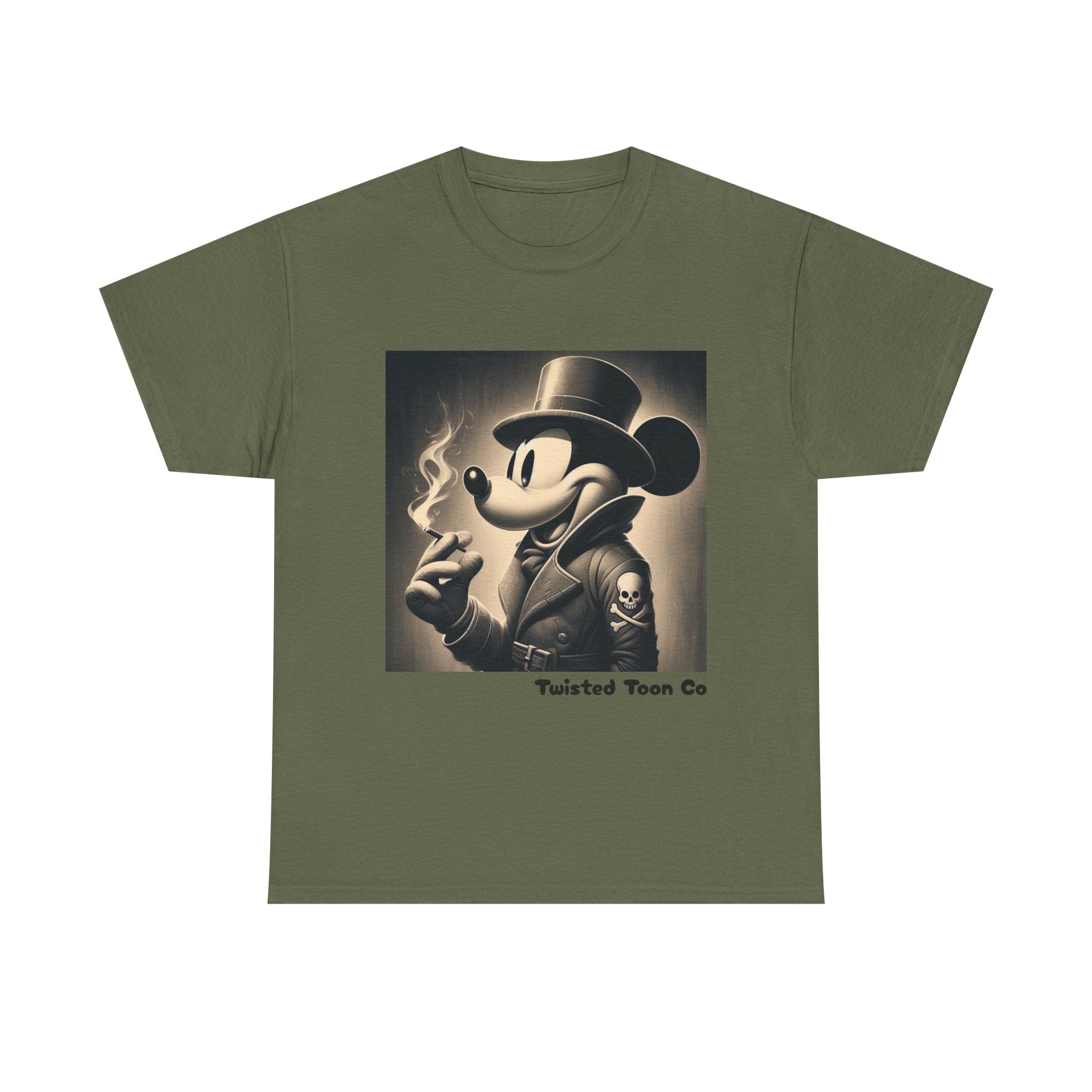 Vintage Noir Mouse Tee - Smoking Gentleman Graphic T-Shirt