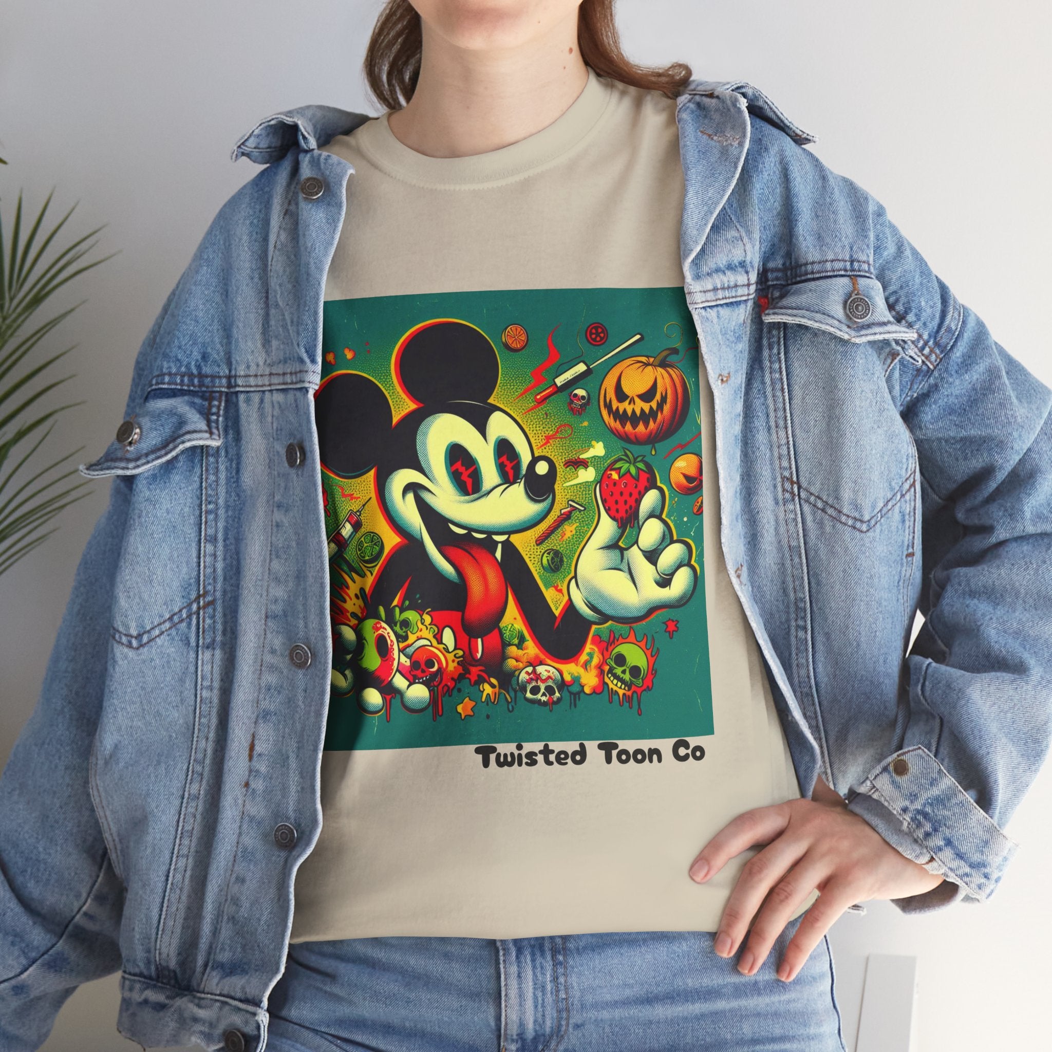 Vintage Cartoon Halloween Tee — Spooky Retro Mouse Graphic