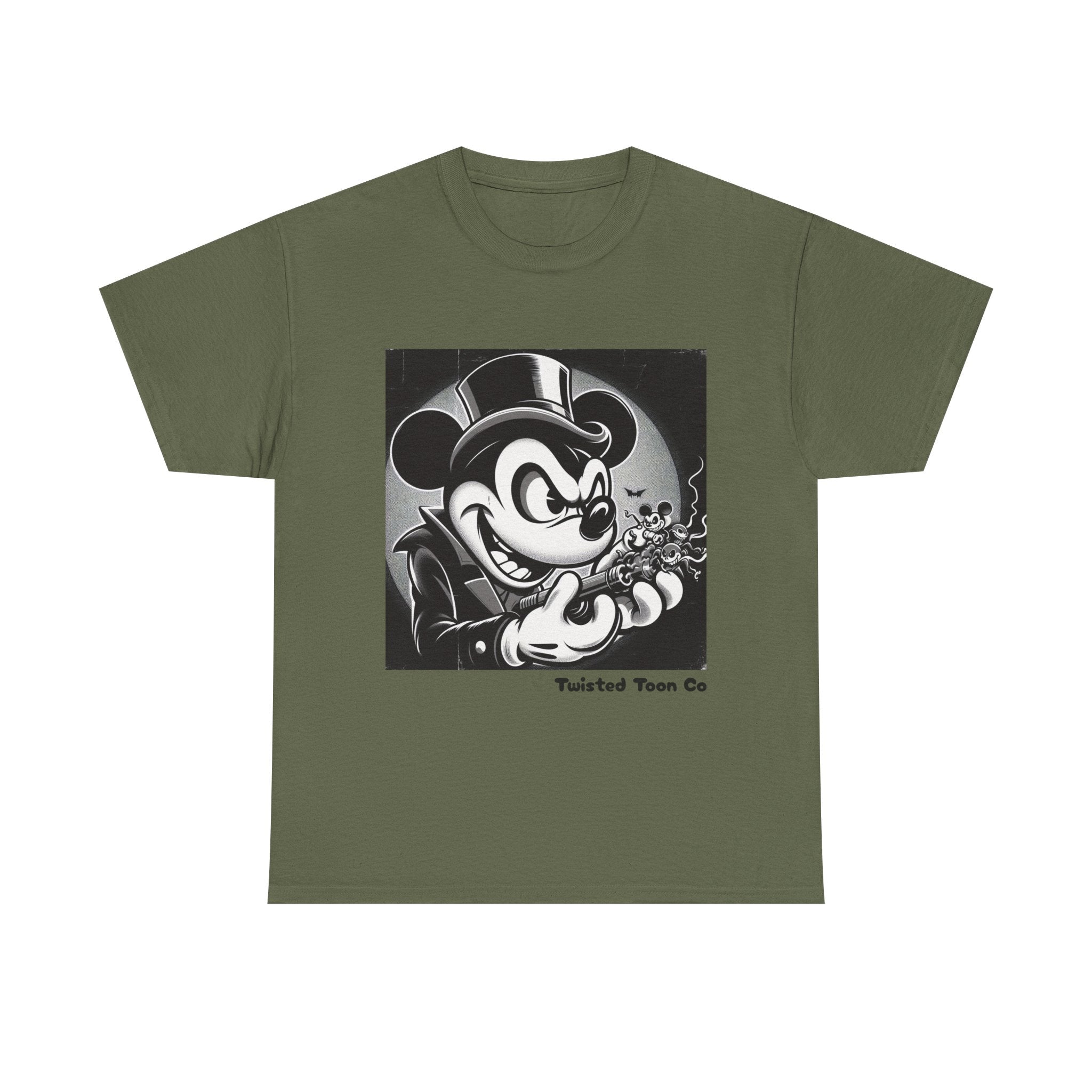 Vintage Mischief Tee — Noir Cartoon Mouse Graphic Shirt