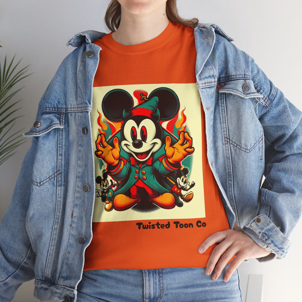 Vintage Cartoon Mouse Flame T-Shirt