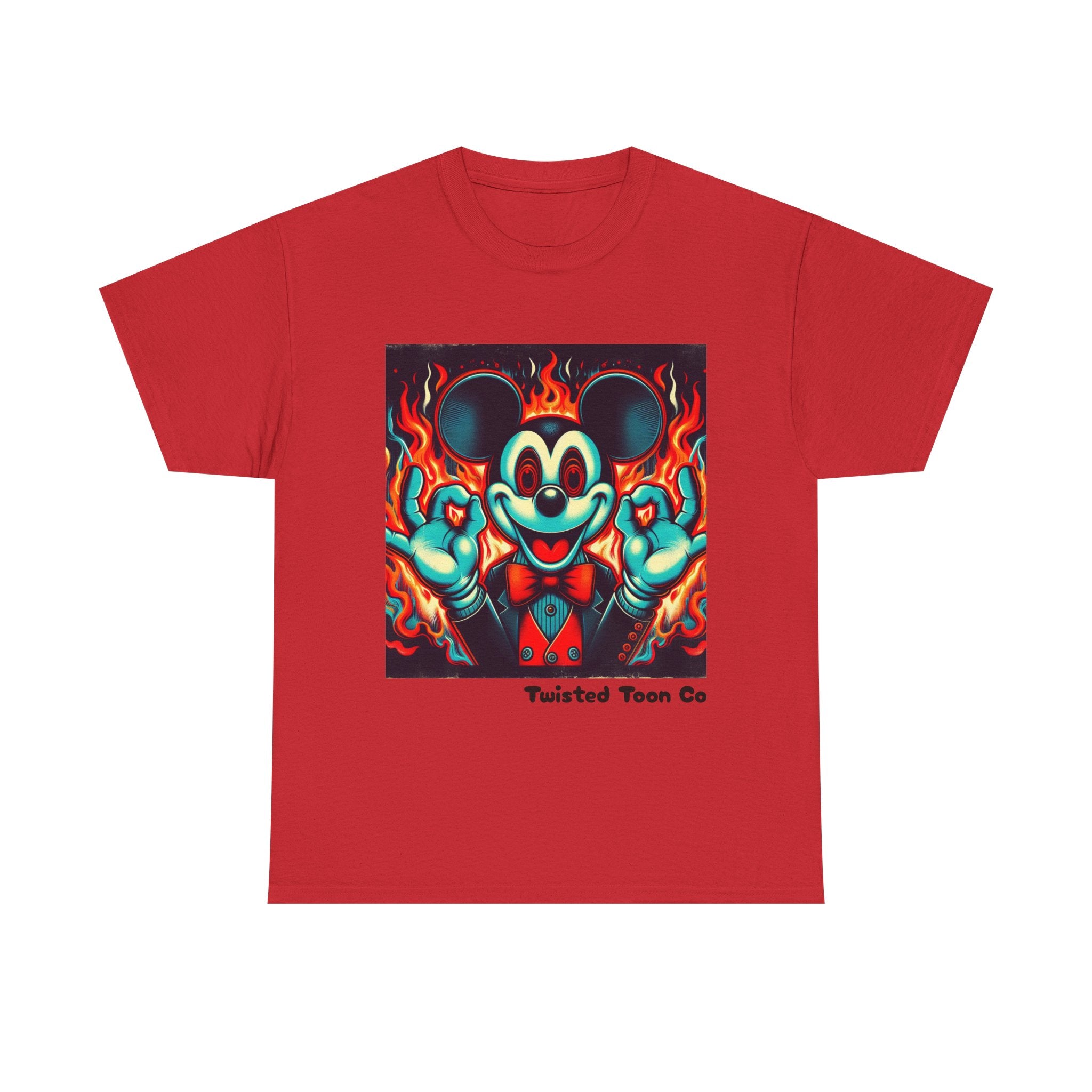 Vintage Cartoon Demon Mouse T-Shirt — Retro Horror Graphic Tee