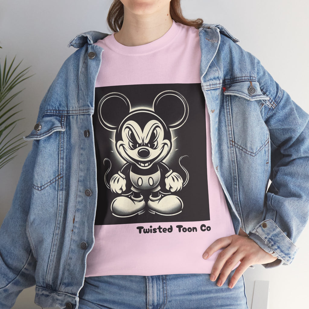 Vintage Cartoon Mouse T-Shirt — Retro Creepy Character Graphic Tee