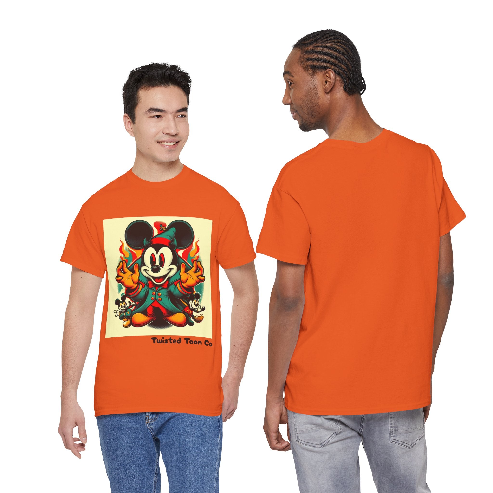 Vintage Cartoon Mouse Flame T-Shirt