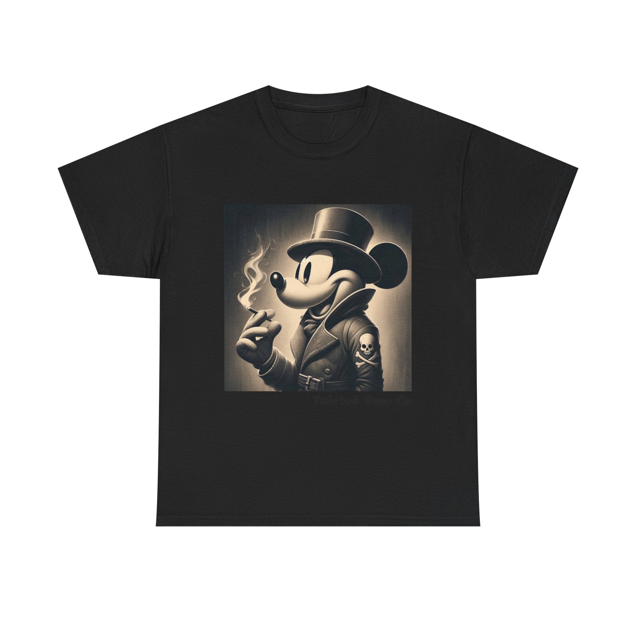 Vintage Noir Mouse Tee - Smoking Gentleman Graphic T-Shirt