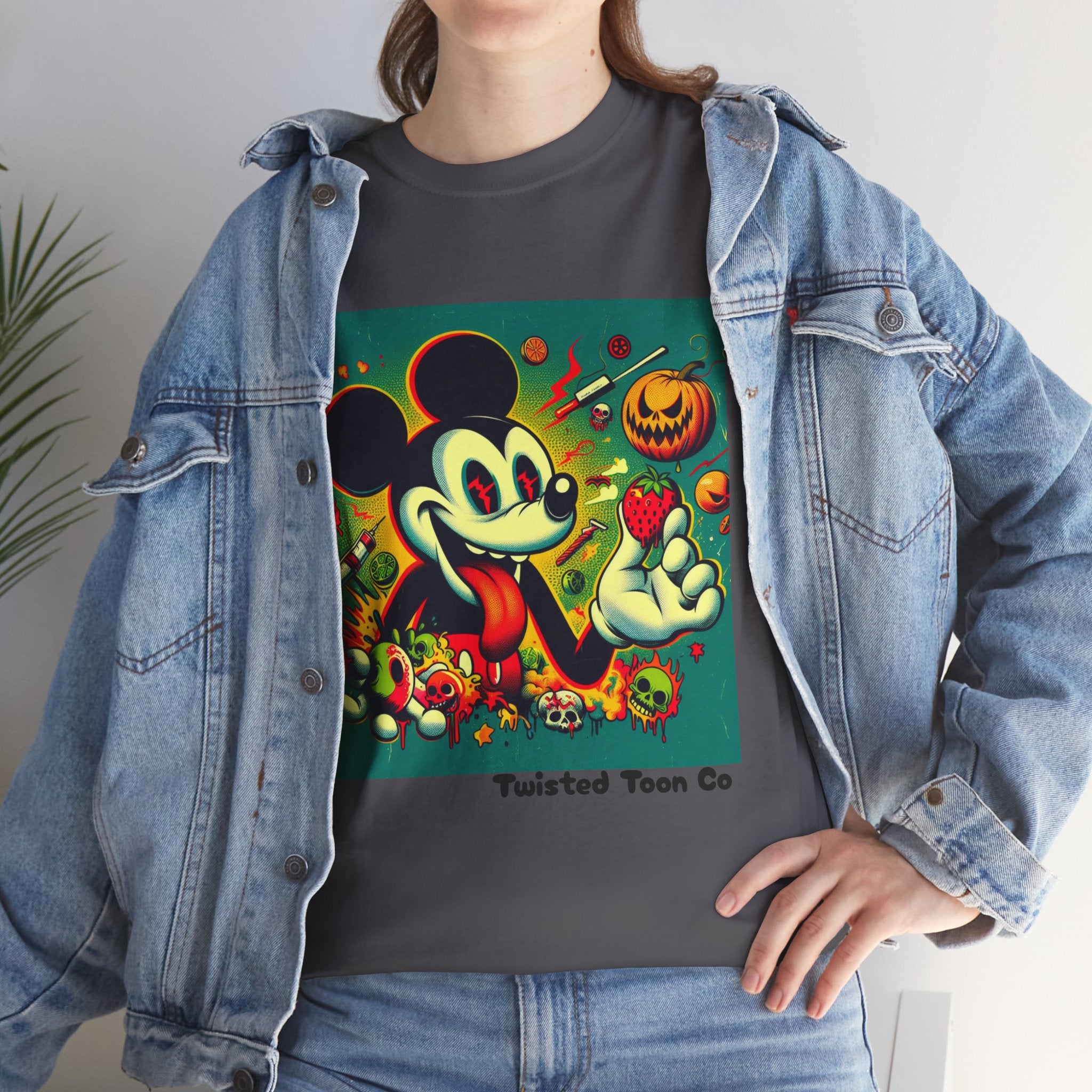 Vintage Cartoon Halloween Tee — Spooky Retro Mouse Graphic