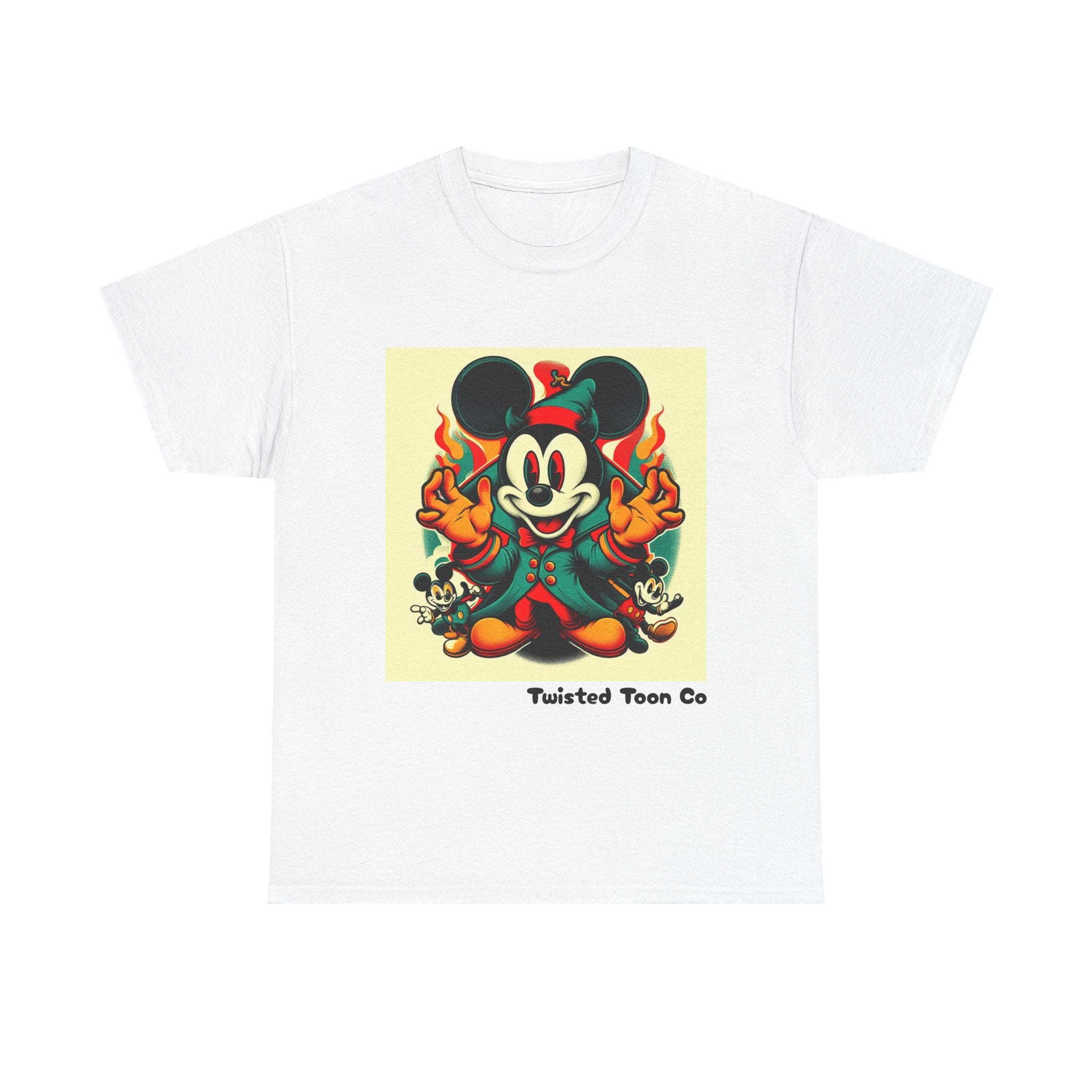 Vintage Cartoon Mouse Flame T-Shirt
