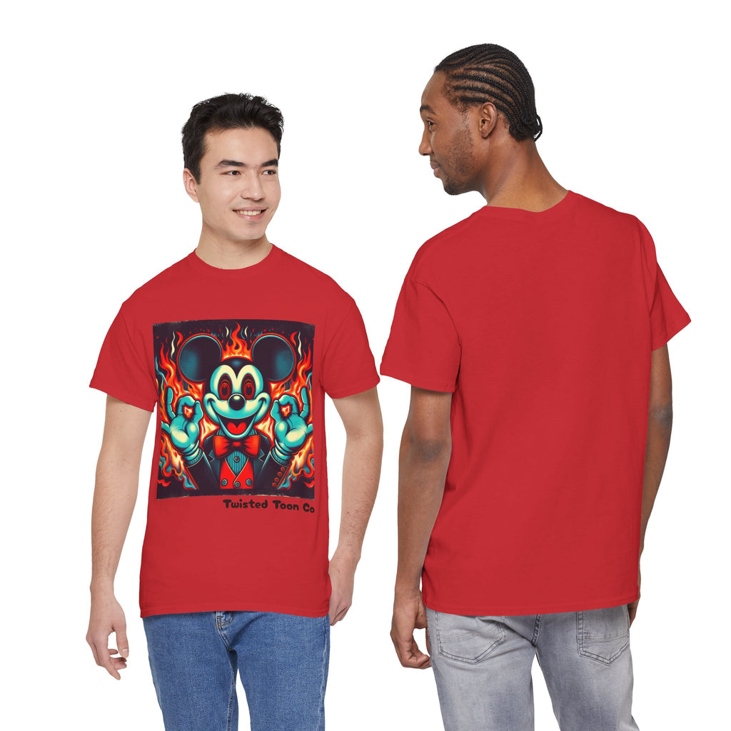 Vintage Cartoon Demon Mouse T-Shirt — Retro Horror Graphic Tee