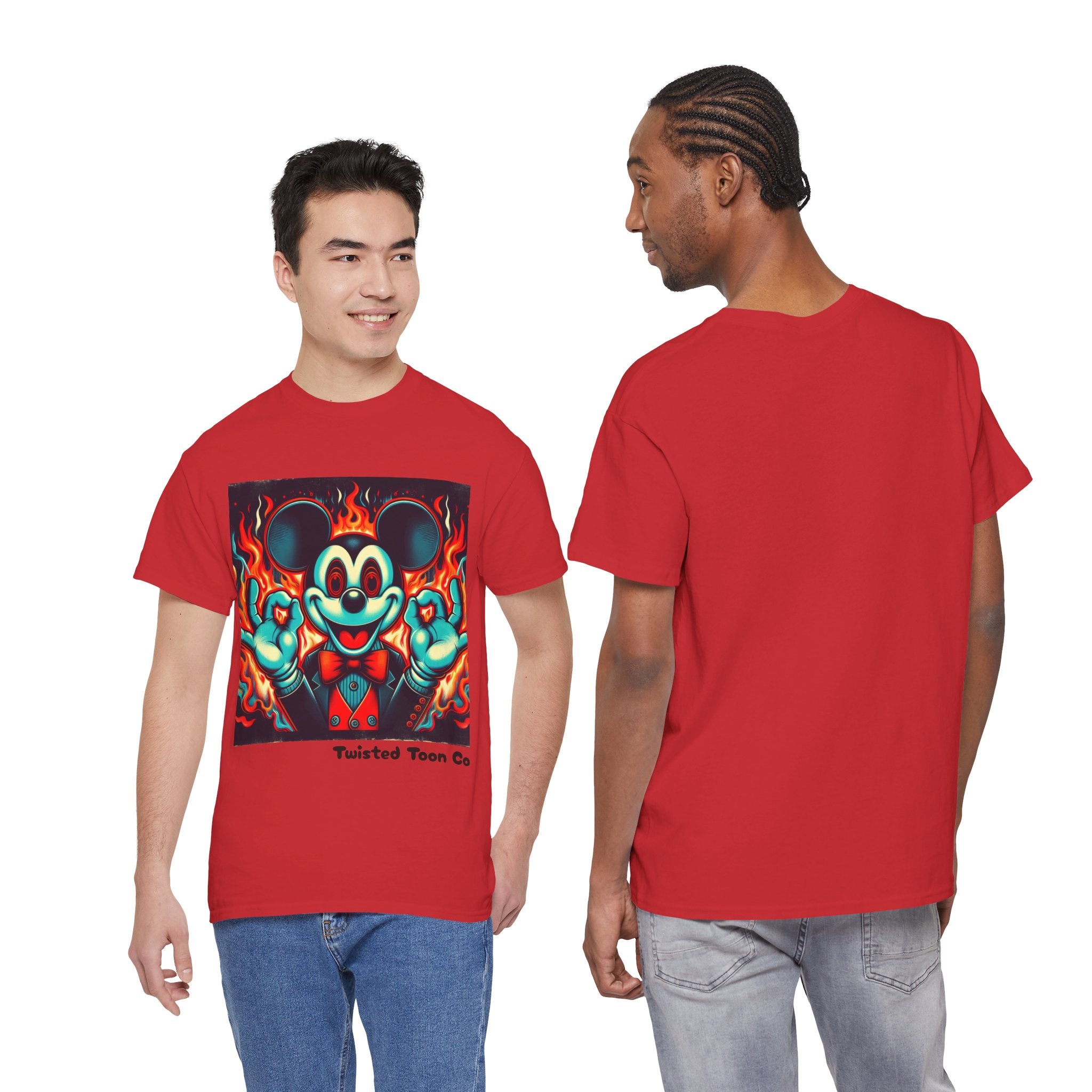 Vintage Cartoon Demon Mouse T-Shirt — Retro Horror Graphic Tee