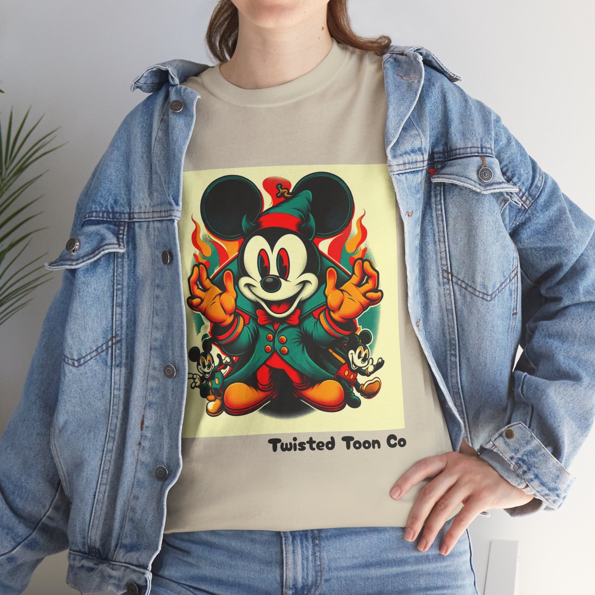 Vintage Cartoon Mouse Flame T-Shirt