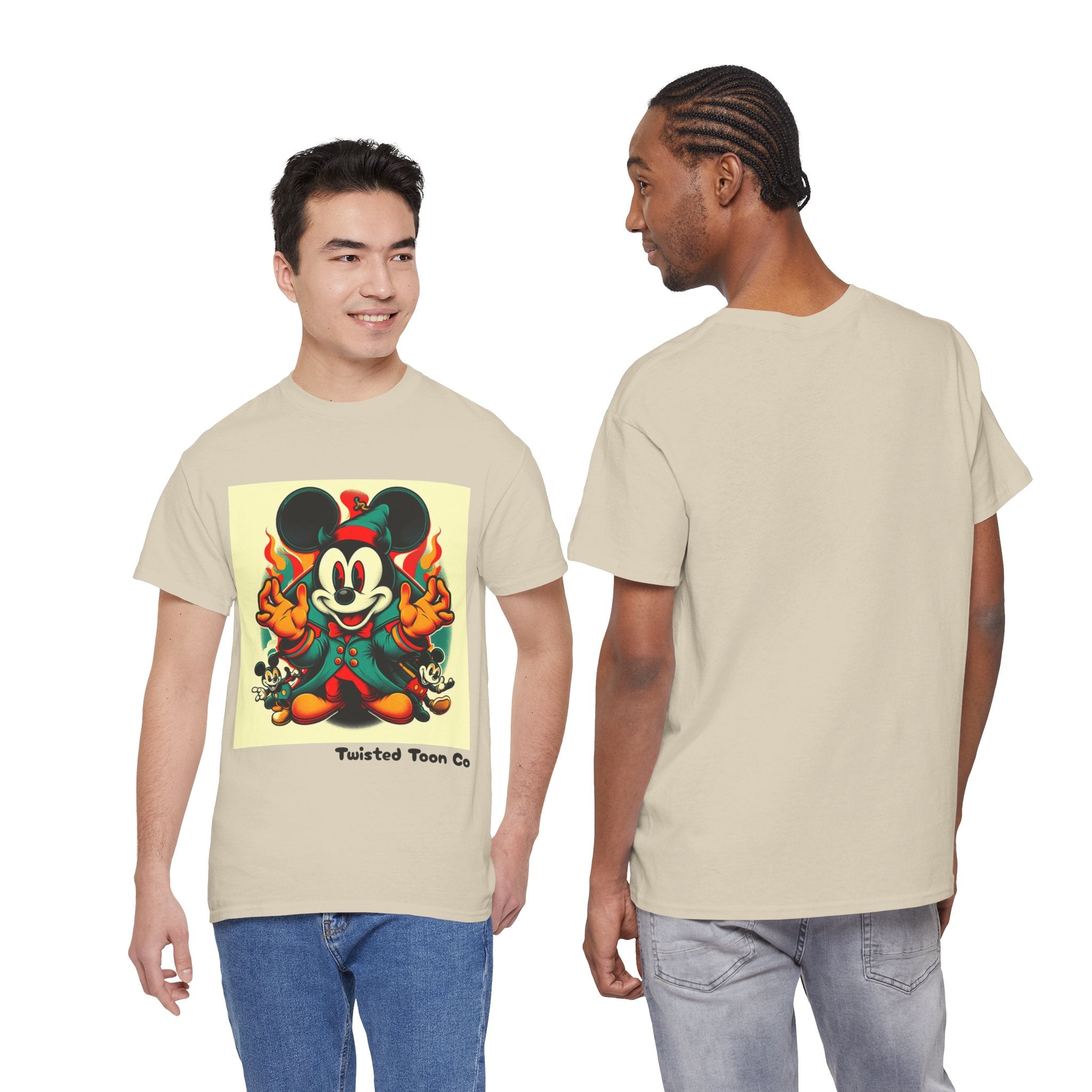 Vintage Cartoon Mouse Flame T-Shirt