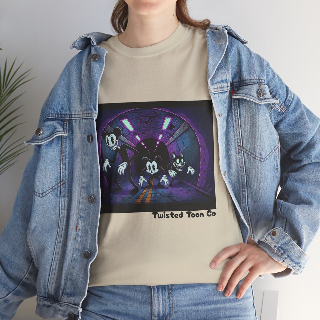 Retro Cartoon Horror T‑Shirt — 'Twisted Toon Co' Spooky Vintage Character Tee
