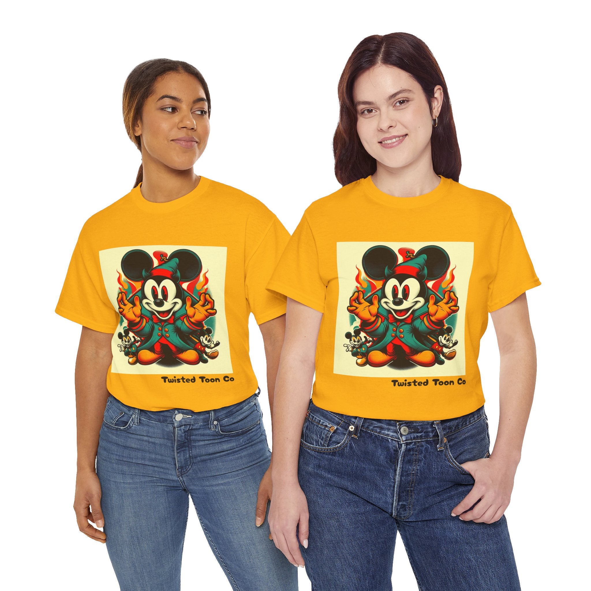 Vintage Cartoon Mouse Flame T-Shirt