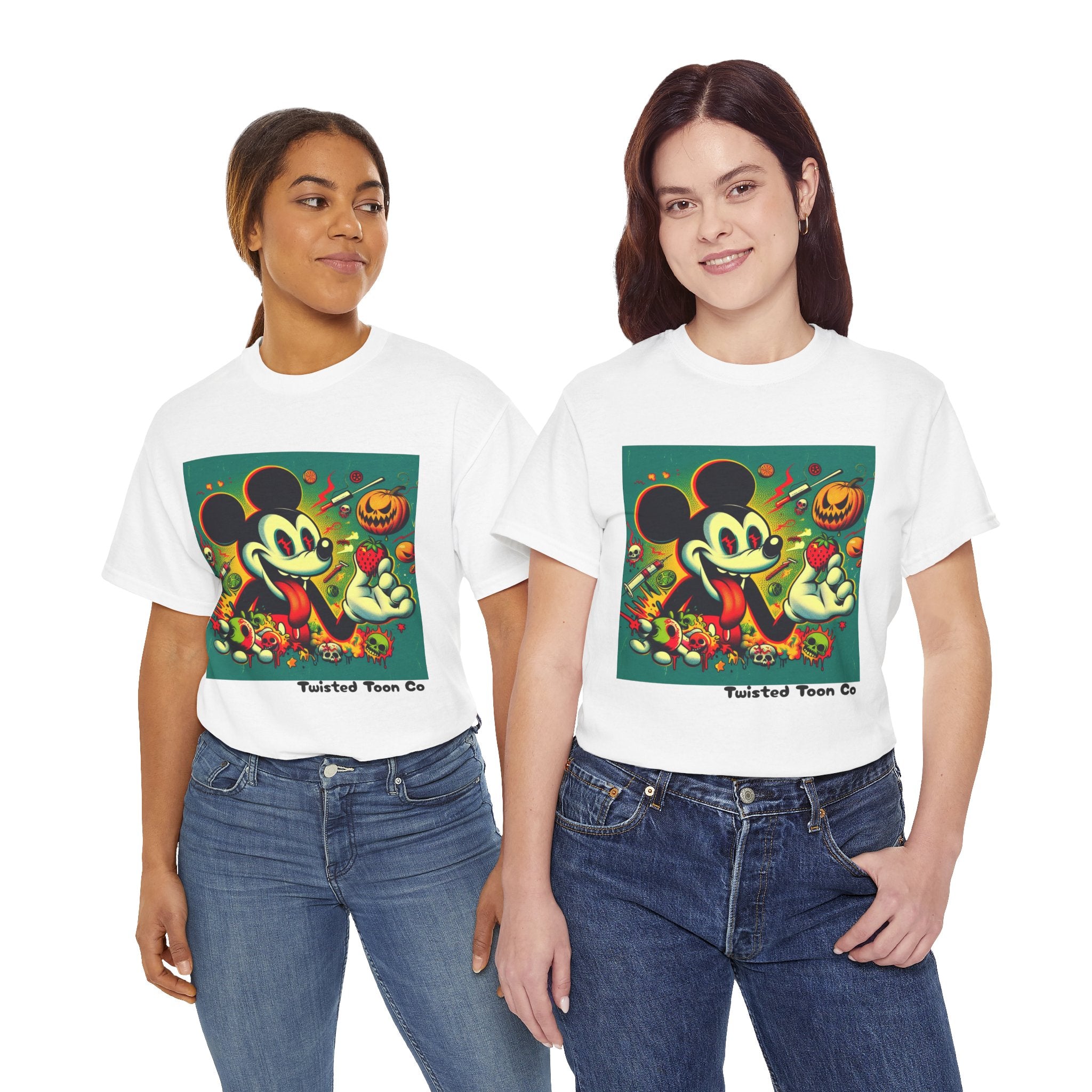 Vintage Cartoon Halloween Tee — Spooky Retro Mouse Graphic