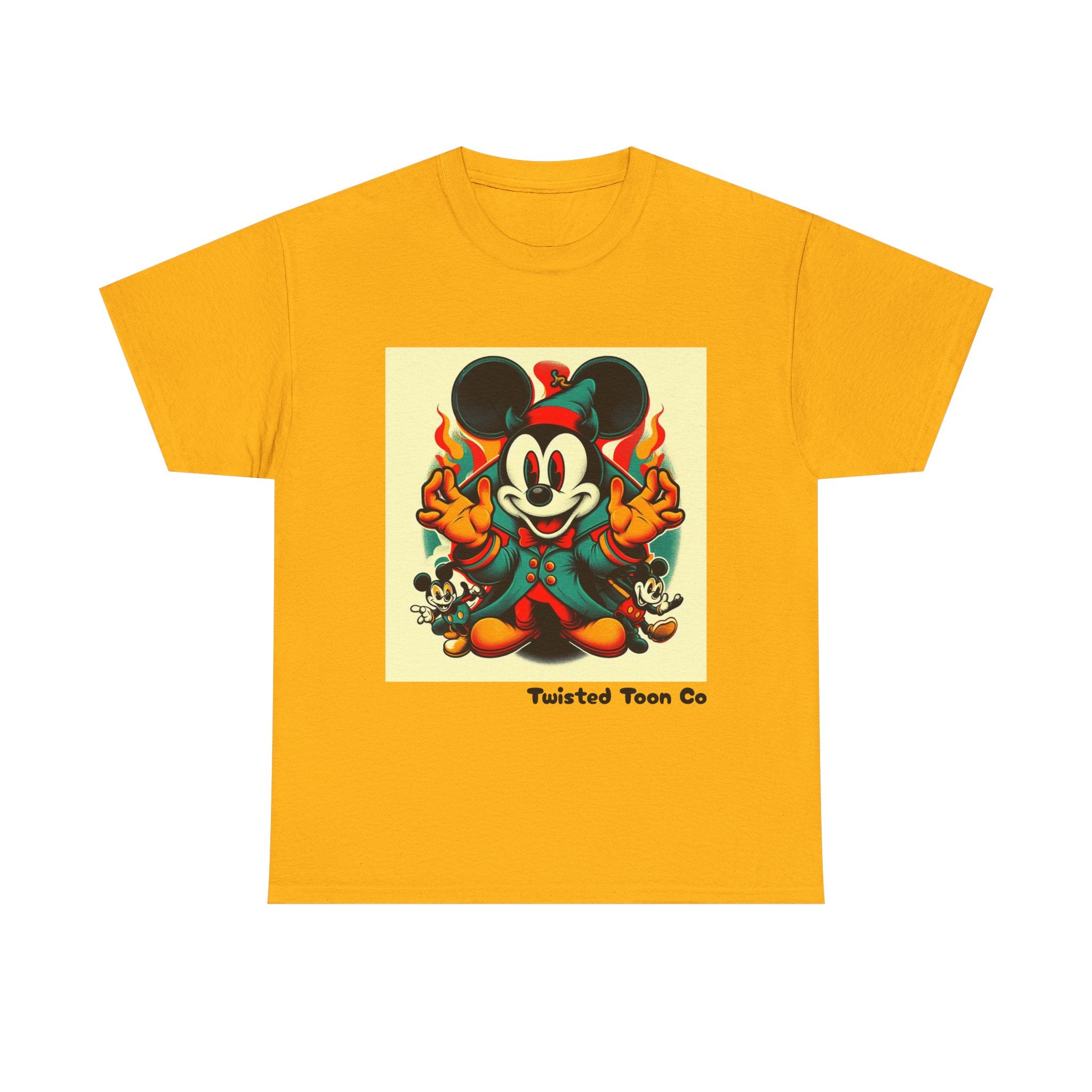 Vintage Cartoon Mouse Flame T-Shirt