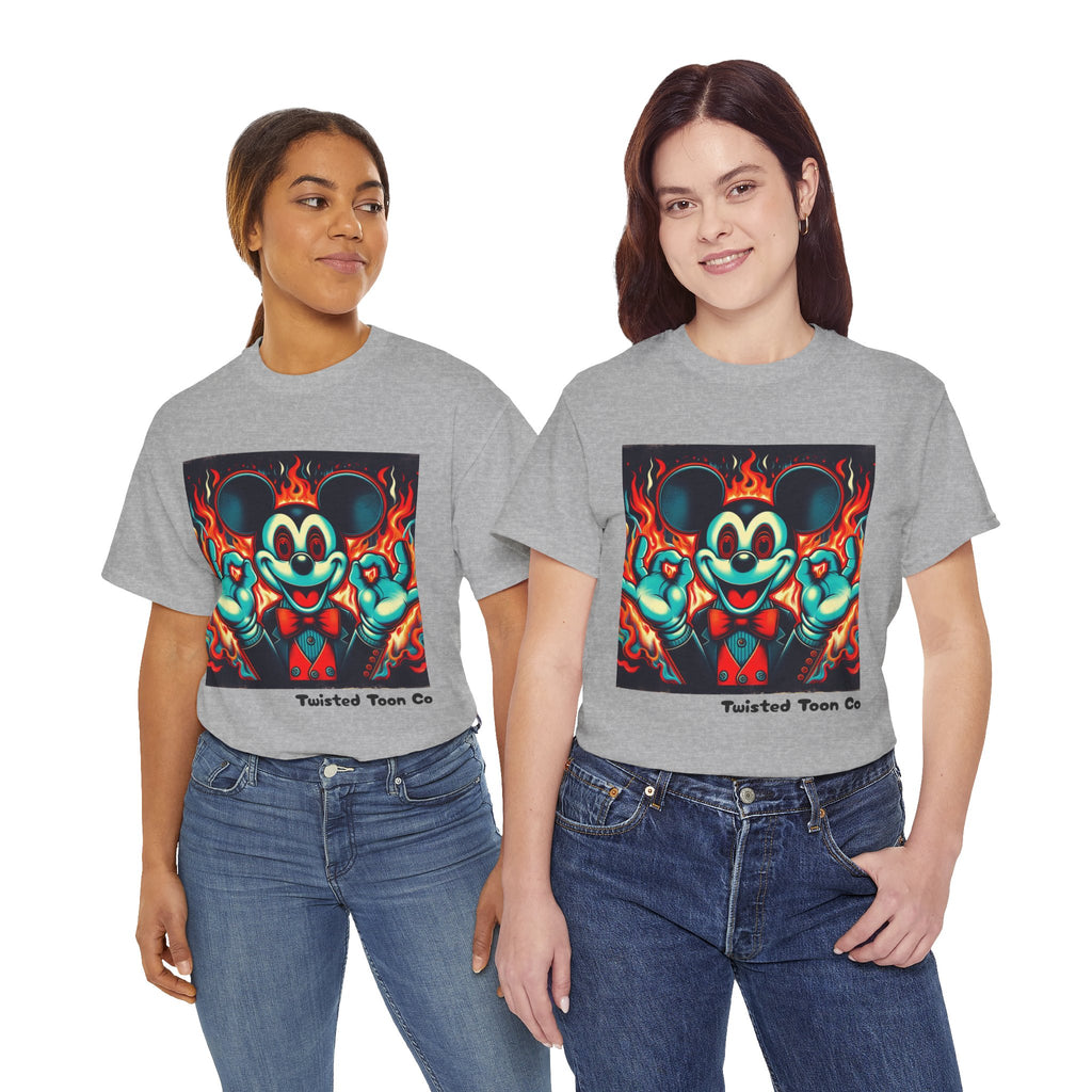 Vintage Cartoon Demon Mouse T-Shirt — Retro Horror Graphic Tee